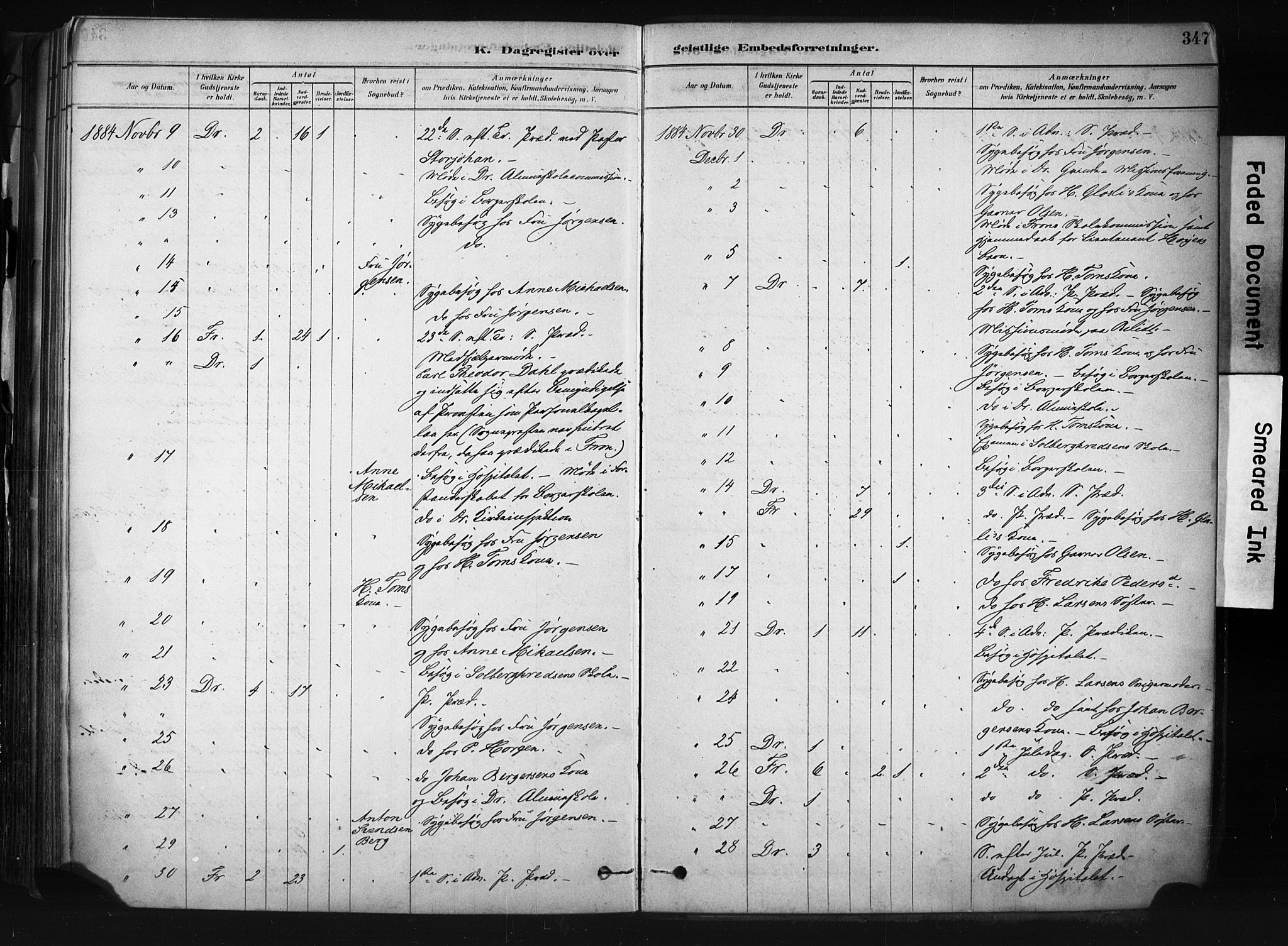 Drøbak prestekontor Kirkebøker, AV/SAO-A-10142a/F/Fb/L0001: Parish register (official) no. II 1, 1878-1891, p. 347