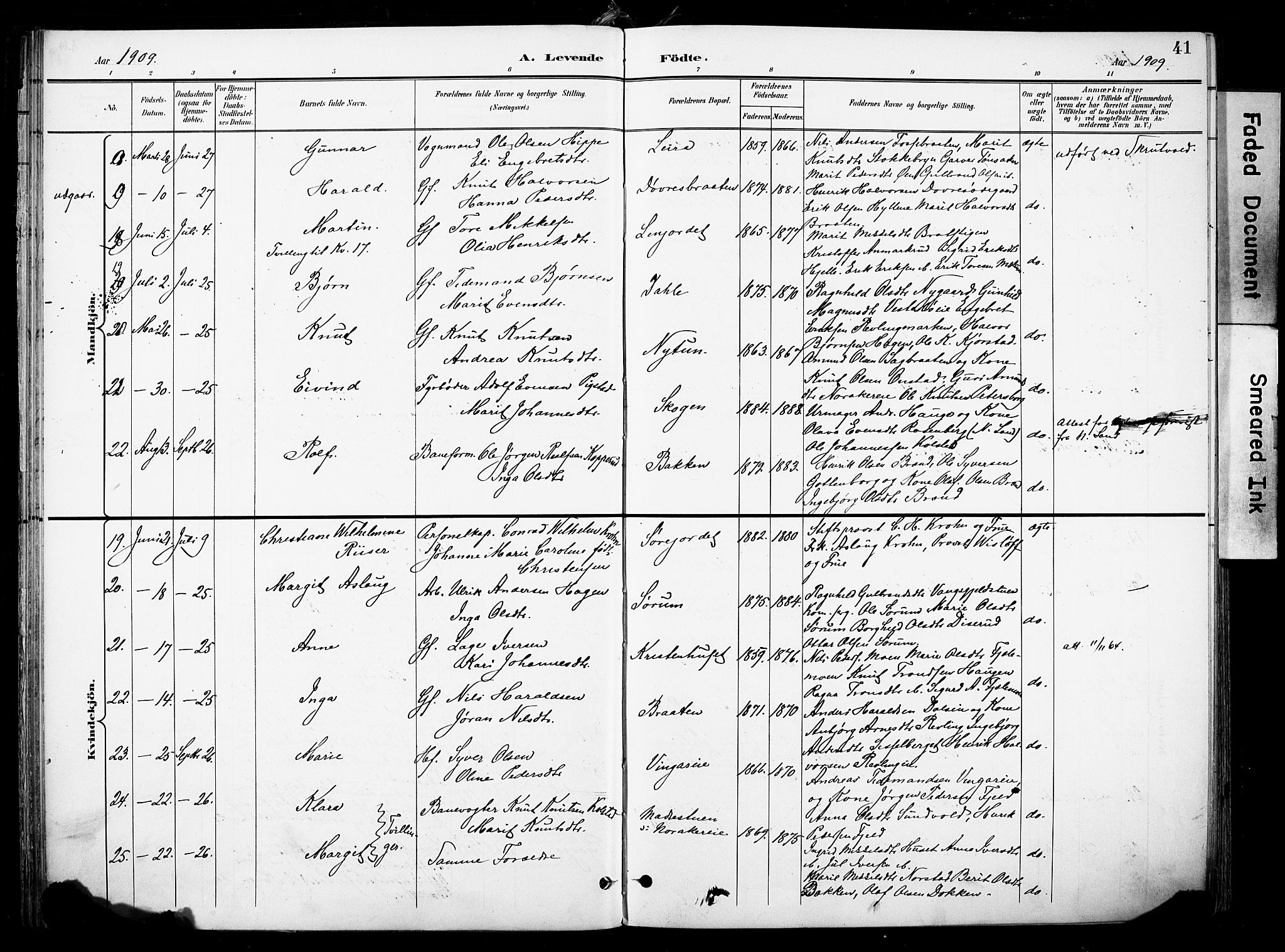 Nord-Aurdal prestekontor, AV/SAH-PREST-132/H/Ha/Haa/L0014: Parish register (official) no. 14, 1896-1912, p. 41