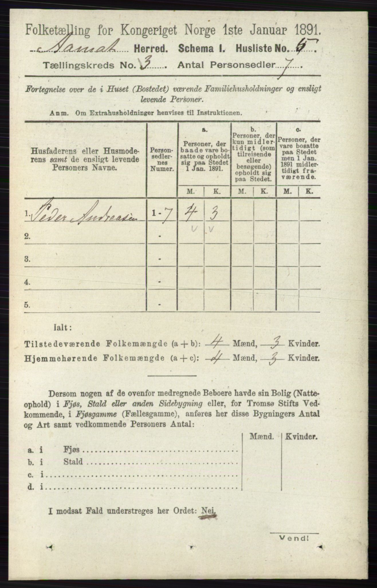 RA, 1891 census for 0429 Åmot, 1891, p. 1390