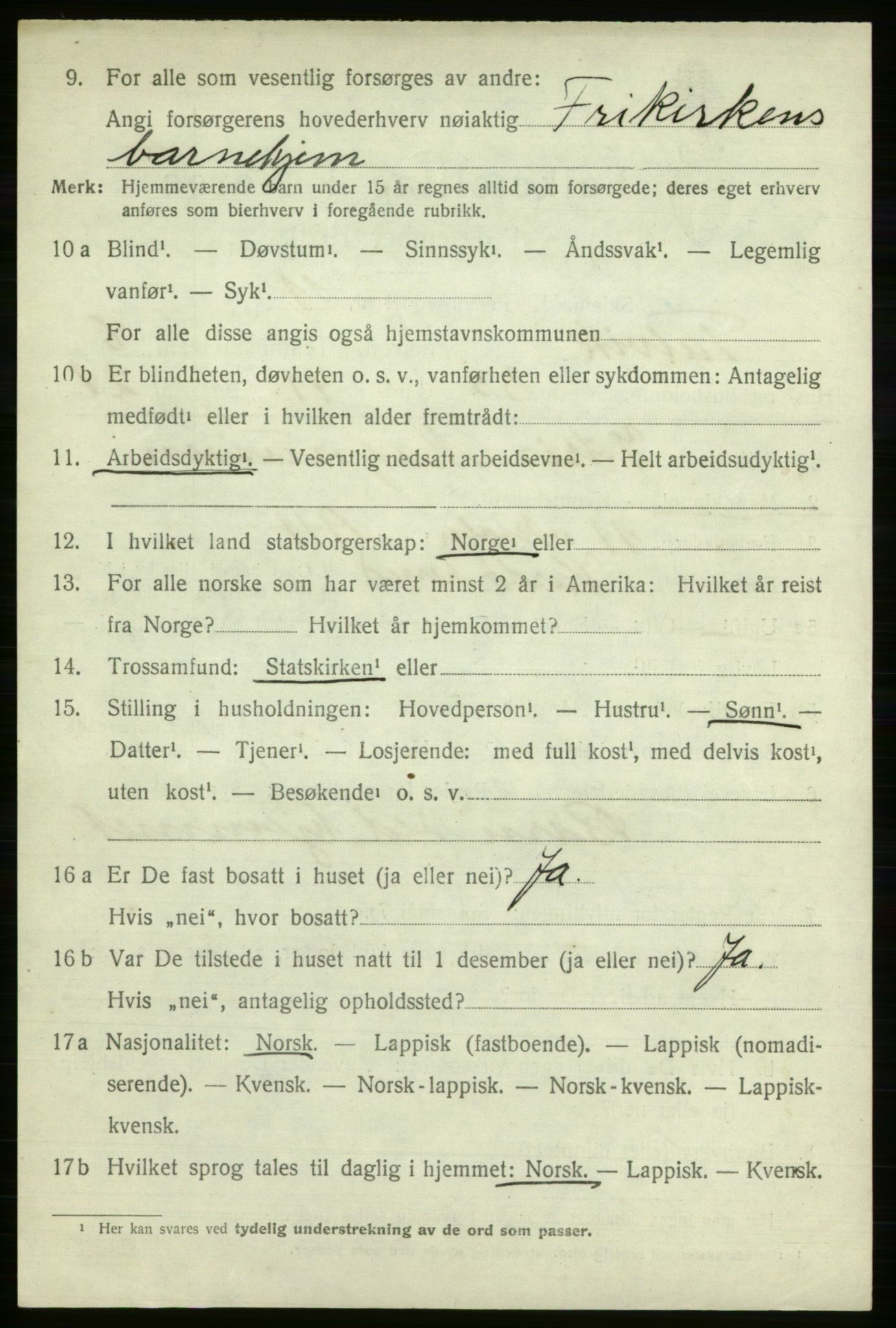 SATØ, 1920 census for Talvik, 1920, p. 5355