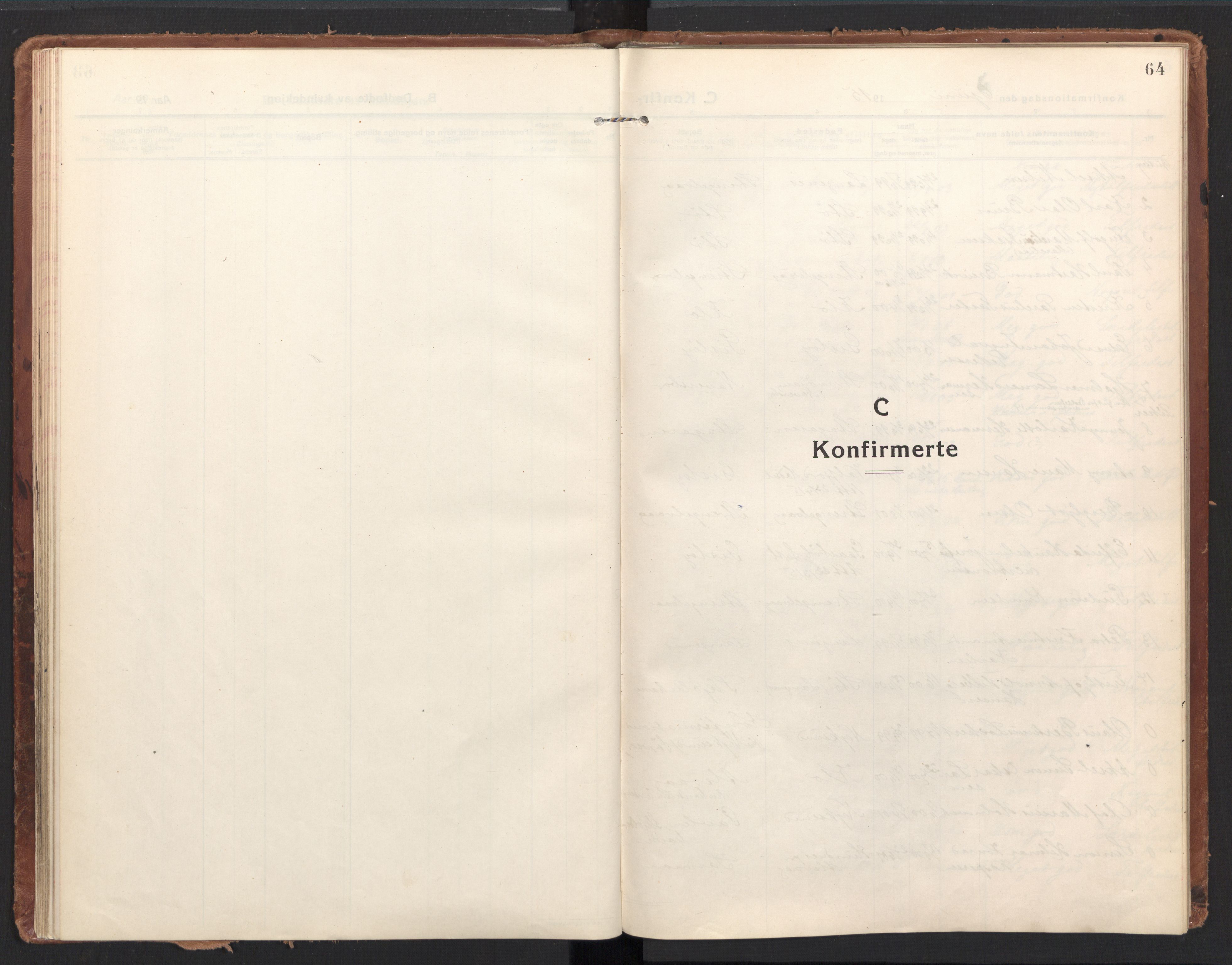Ministerialprotokoller, klokkerbøker og fødselsregistre - Nordland, SAT/A-1459/894/L1357: Parish register (official) no. 894A03, 1913-1934, p. 64