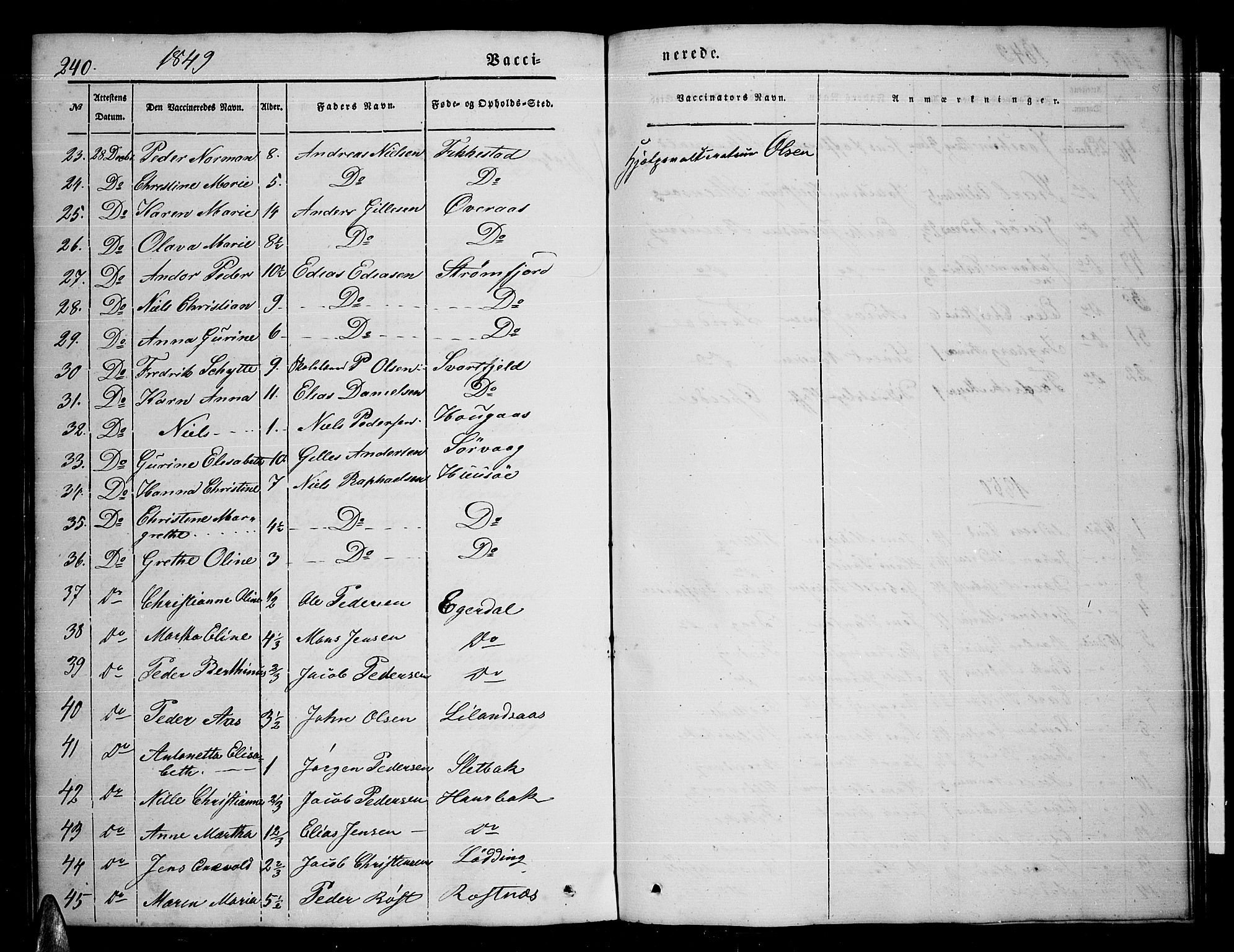 Ministerialprotokoller, klokkerbøker og fødselsregistre - Nordland, AV/SAT-A-1459/859/L0856: Parish register (copy) no. 859C02, 1843-1854, p. 240