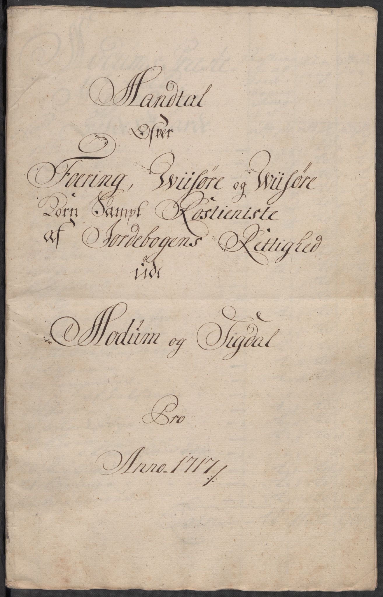 Rentekammeret inntil 1814, Reviderte regnskaper, Fogderegnskap, AV/RA-EA-4092/R31/L1711: Fogderegnskap Hurum, Røyken, Eiker, Lier og Buskerud, 1717, p. 237