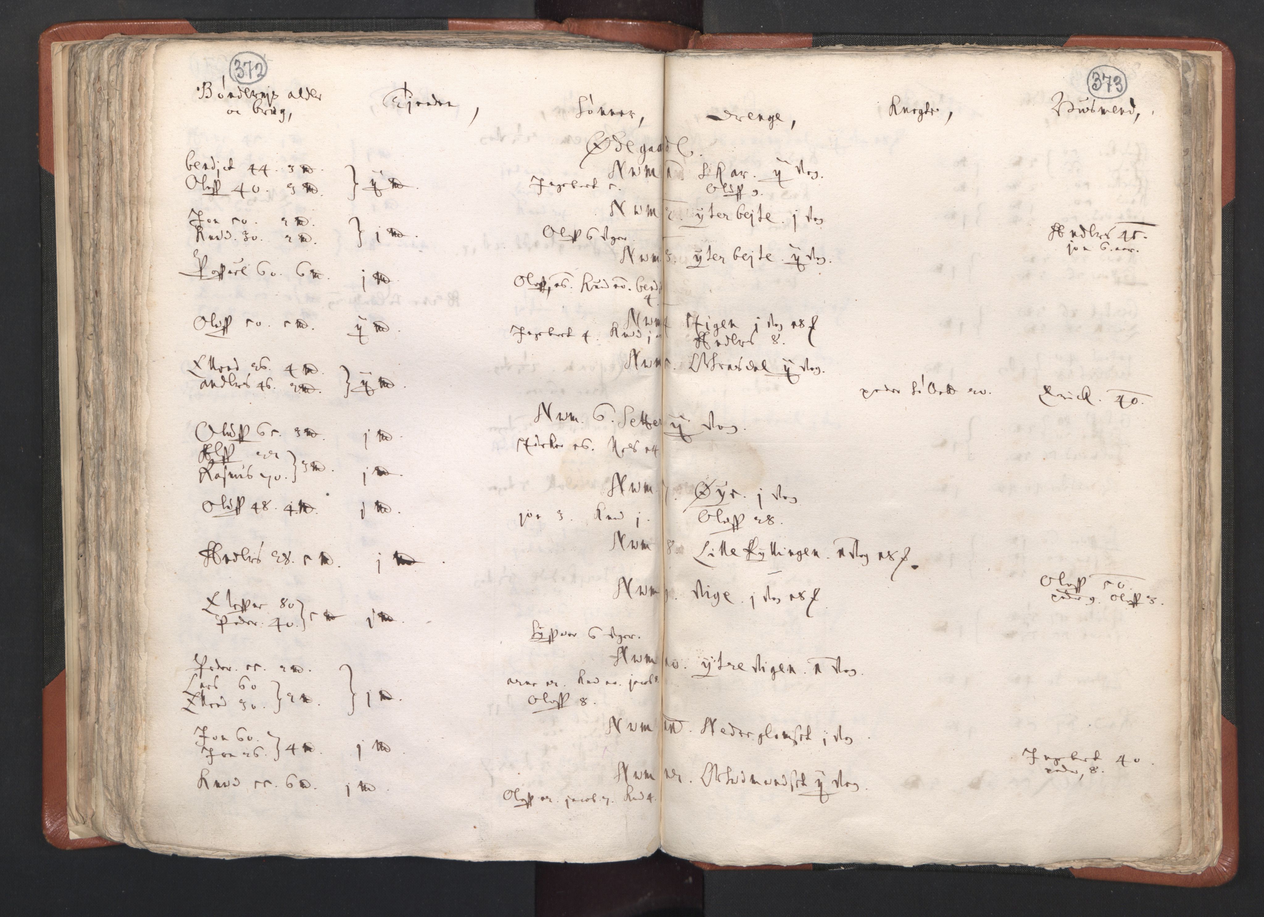 RA, Vicar's Census 1664-1666, no. 26: Sunnmøre deanery, 1664-1666, p. 372-373