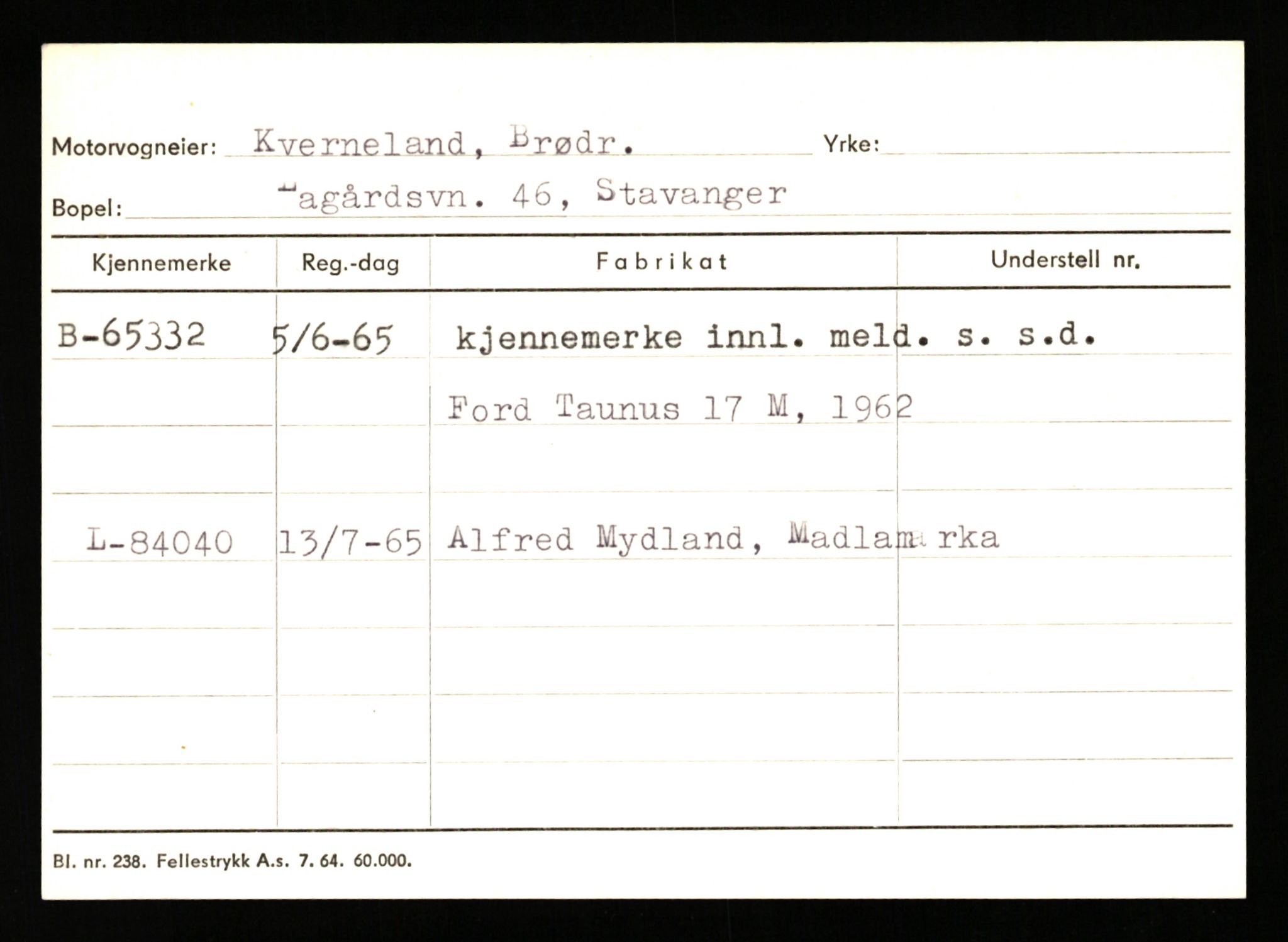 Stavanger trafikkstasjon, AV/SAST-A-101942/0/G/L0007: Registreringsnummer: 49019 - 67460, 1930-1971, p. 2969