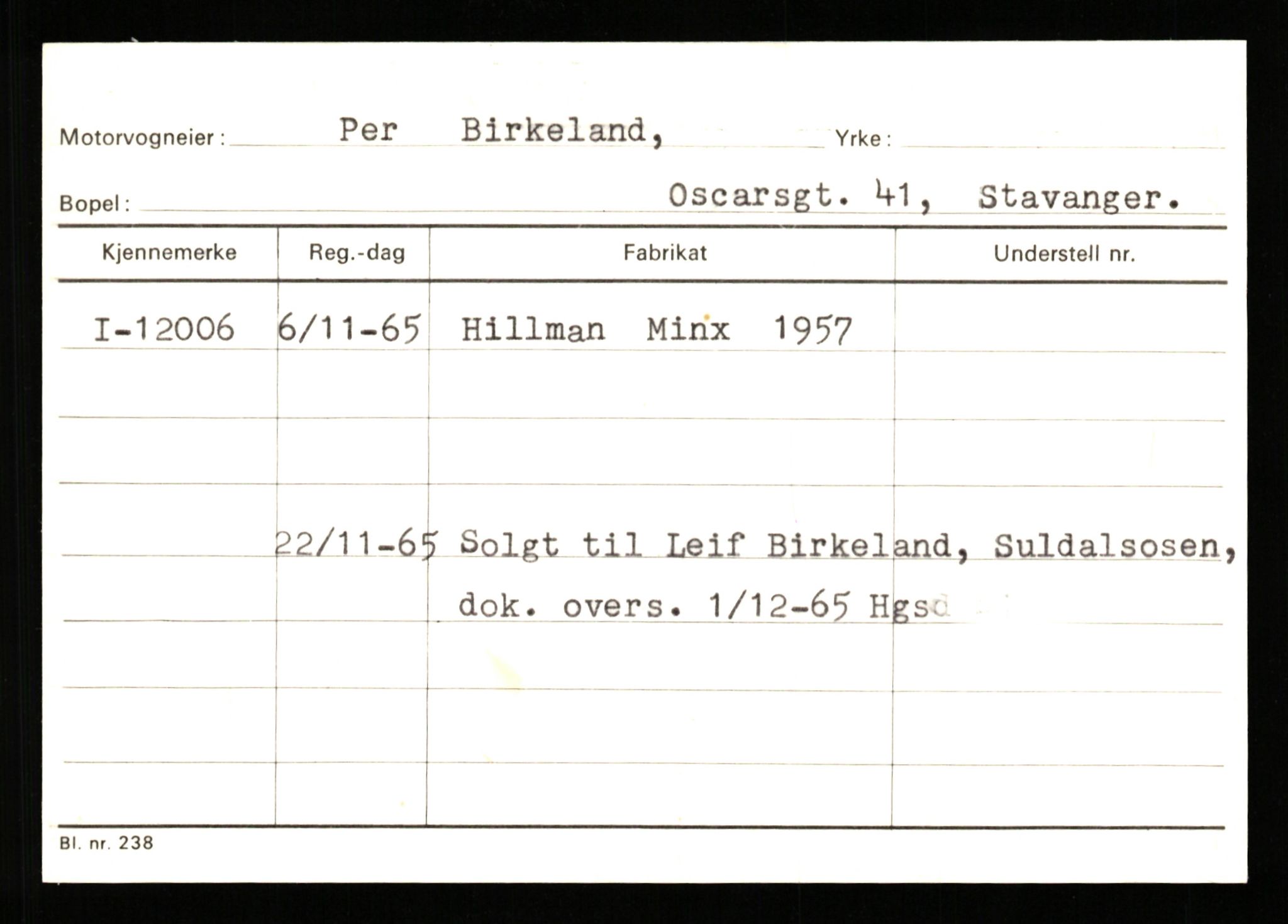 Stavanger trafikkstasjon, SAST/A-101942/0/G/L0003: Registreringsnummer: 10466 - 15496, 1930-1971, p. 1465