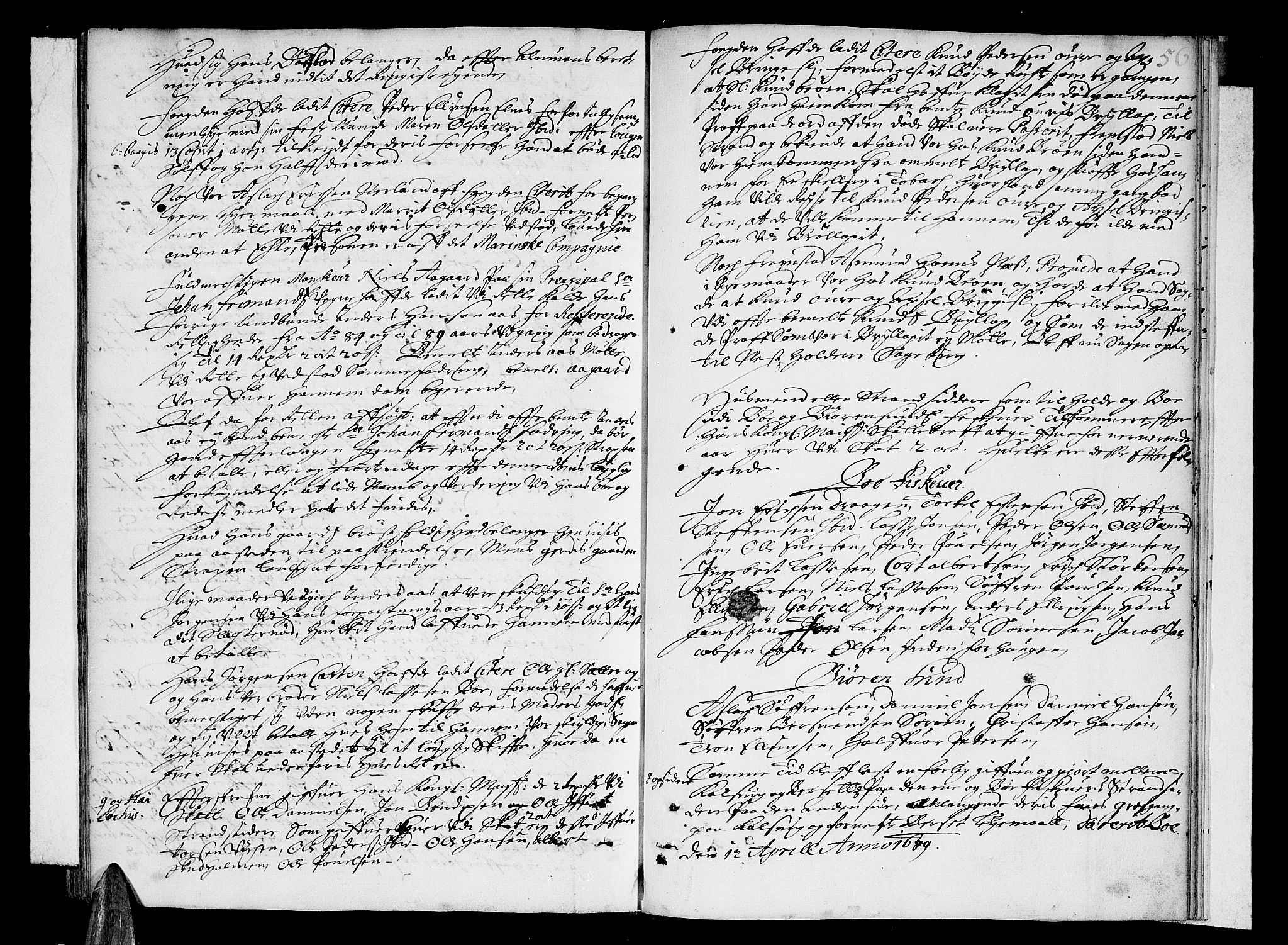Romsdal sorenskriveri, SAT/A-4149/1/1/1A/L0001: Tingbok, 1688-1690, p. 55b-56a