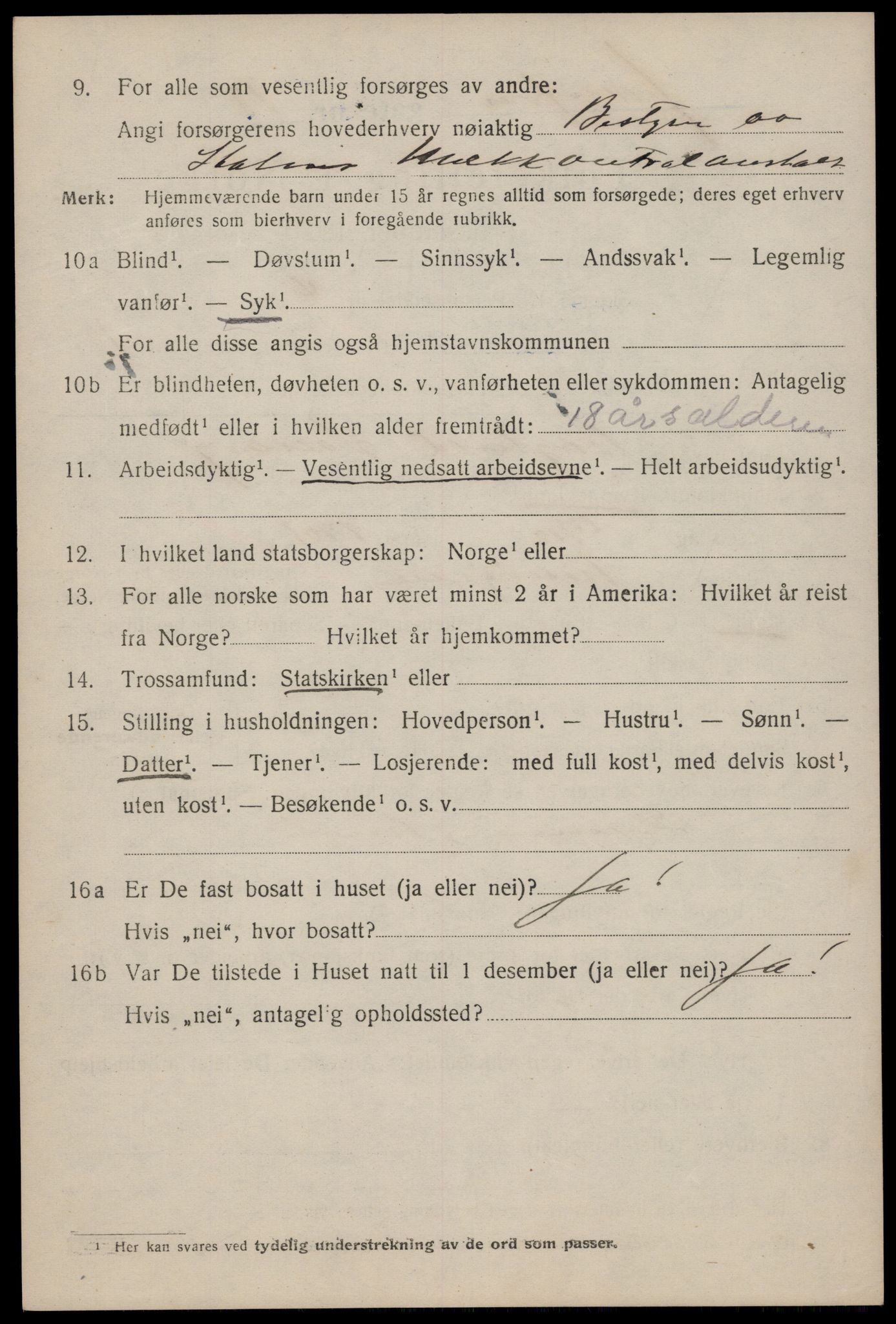 SAT, 1920 census for Trondheim, 1920, p. 54229