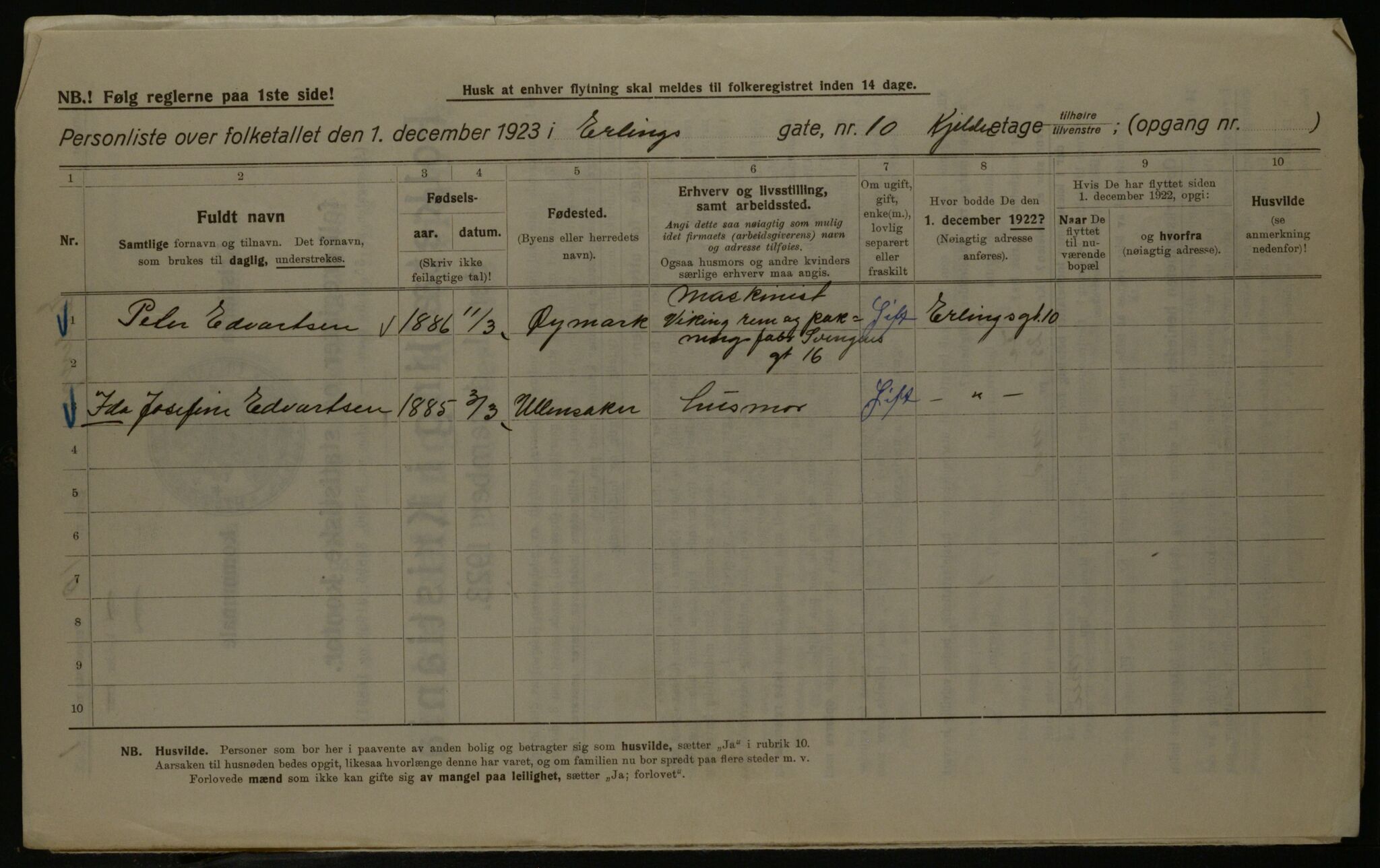 OBA, Municipal Census 1923 for Kristiania, 1923, p. 24781