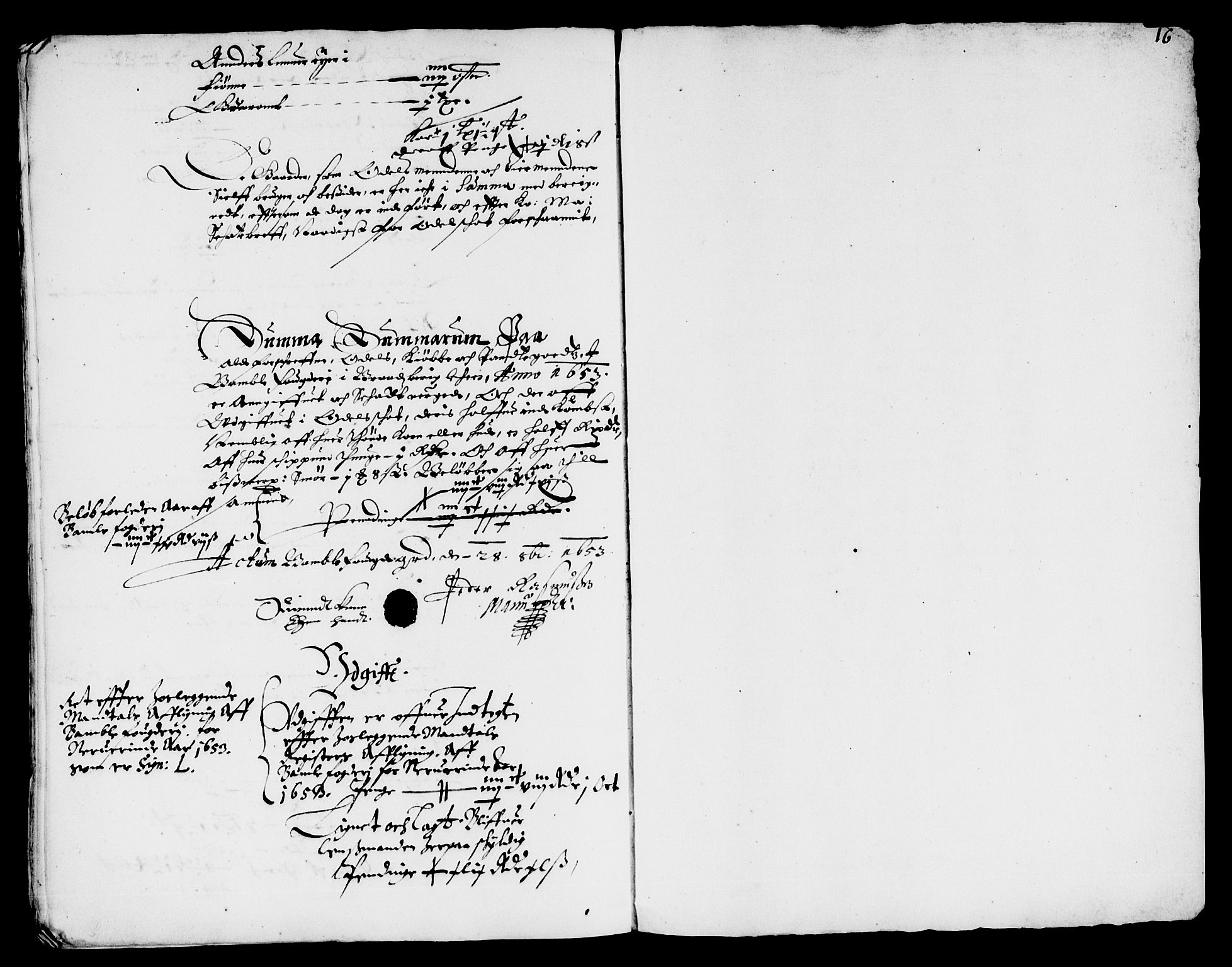 Rentekammeret inntil 1814, Reviderte regnskaper, Lensregnskaper, AV/RA-EA-5023/R/Rb/Rbp/L0040: Bratsberg len, 1653-1655