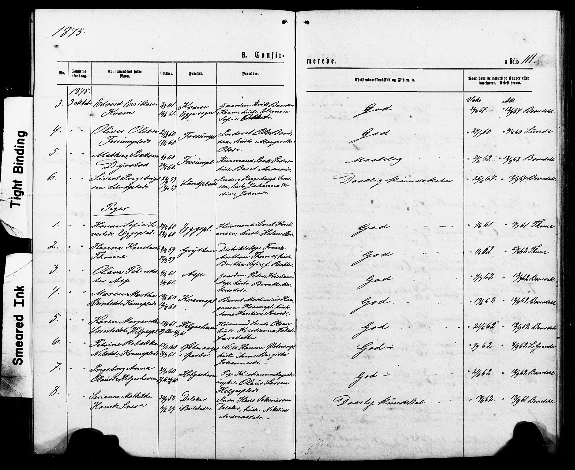 Ministerialprotokoller, klokkerbøker og fødselsregistre - Nord-Trøndelag, AV/SAT-A-1458/740/L0380: Parish register (copy) no. 740C01, 1868-1902, p. 111