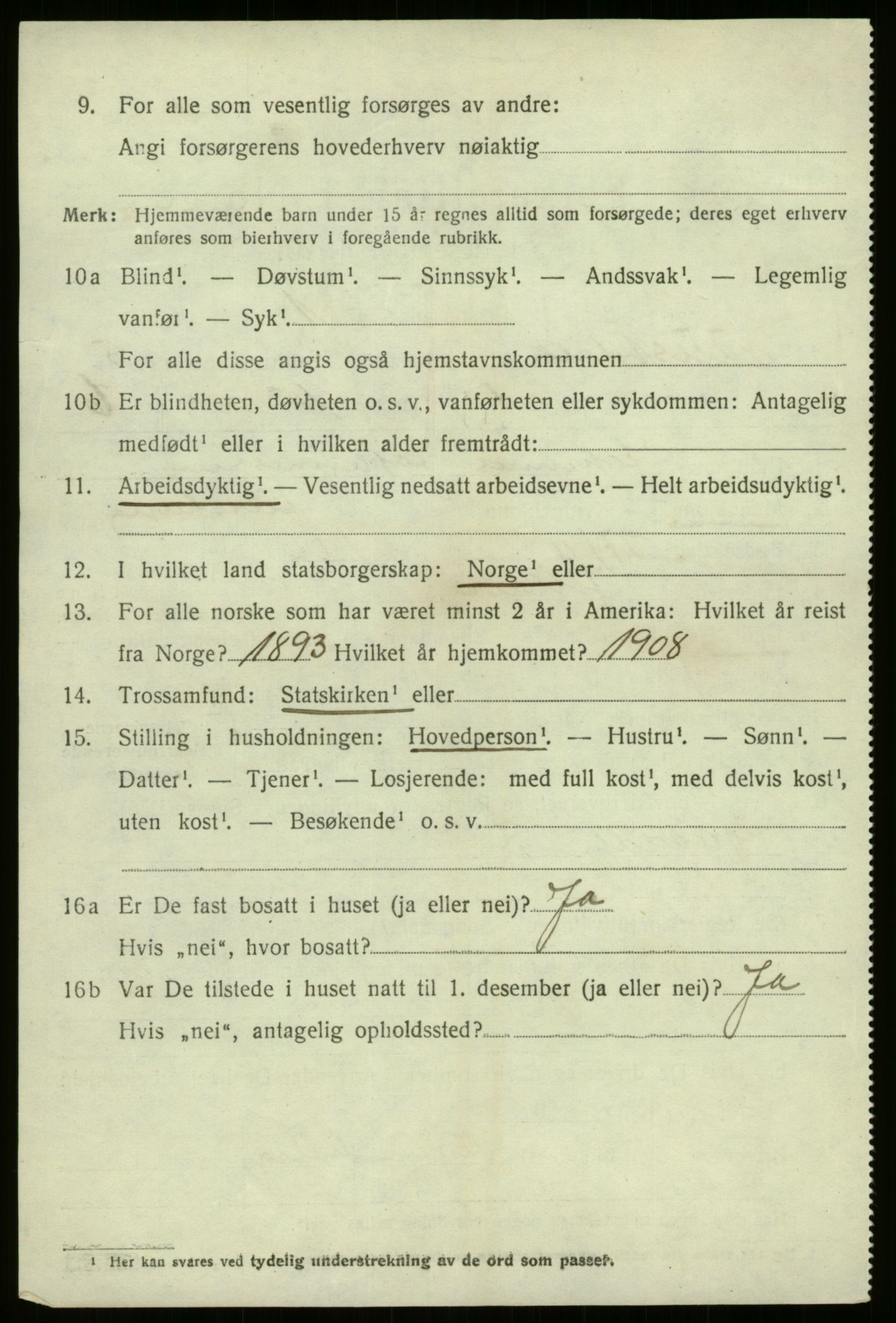 SAB, 1920 census for Naustdal, 1920, p. 3694