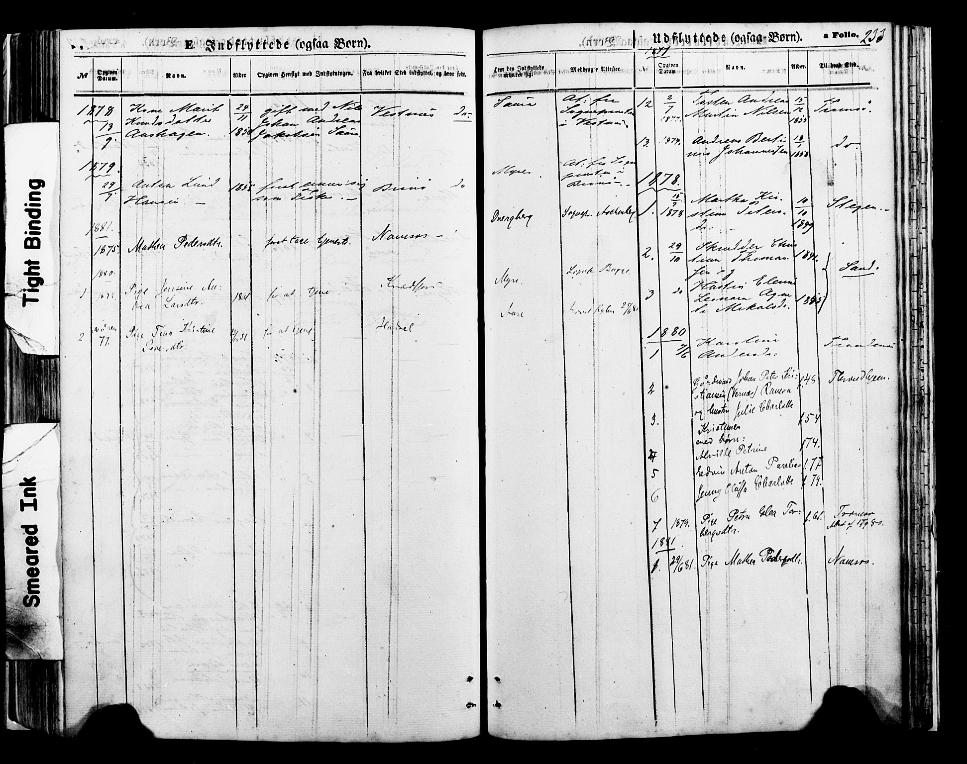 Ministerialprotokoller, klokkerbøker og fødselsregistre - Nordland, SAT/A-1459/897/L1397: Parish register (official) no. 897A05 /1, 1867-1880, p. 233