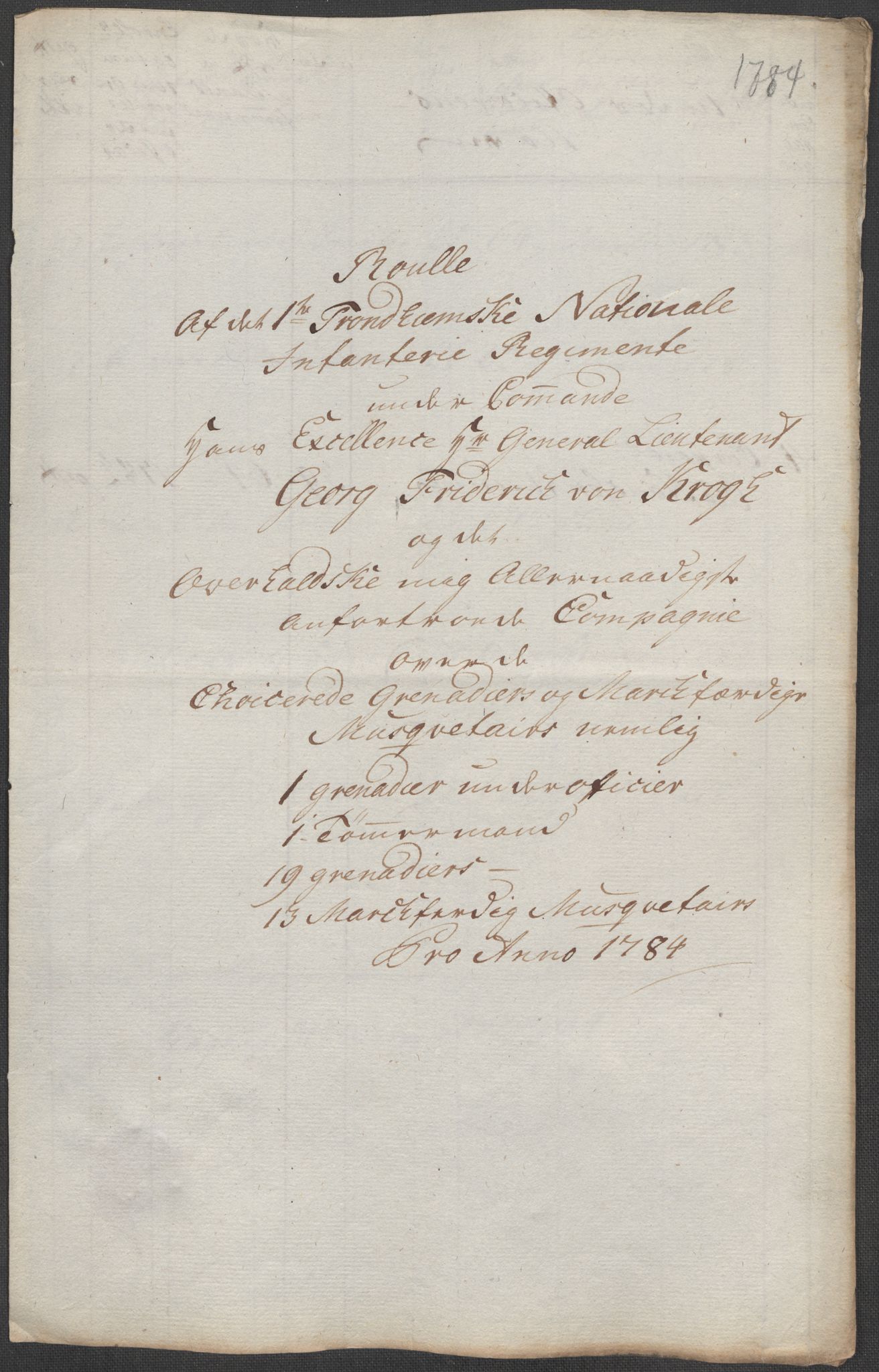 Generalitets- og kommissariatskollegiet, Det kongelige norske kommissariatskollegium, RA/EA-5420/E/Eh/L0001b: Diverse, 1659-1807, p. 99
