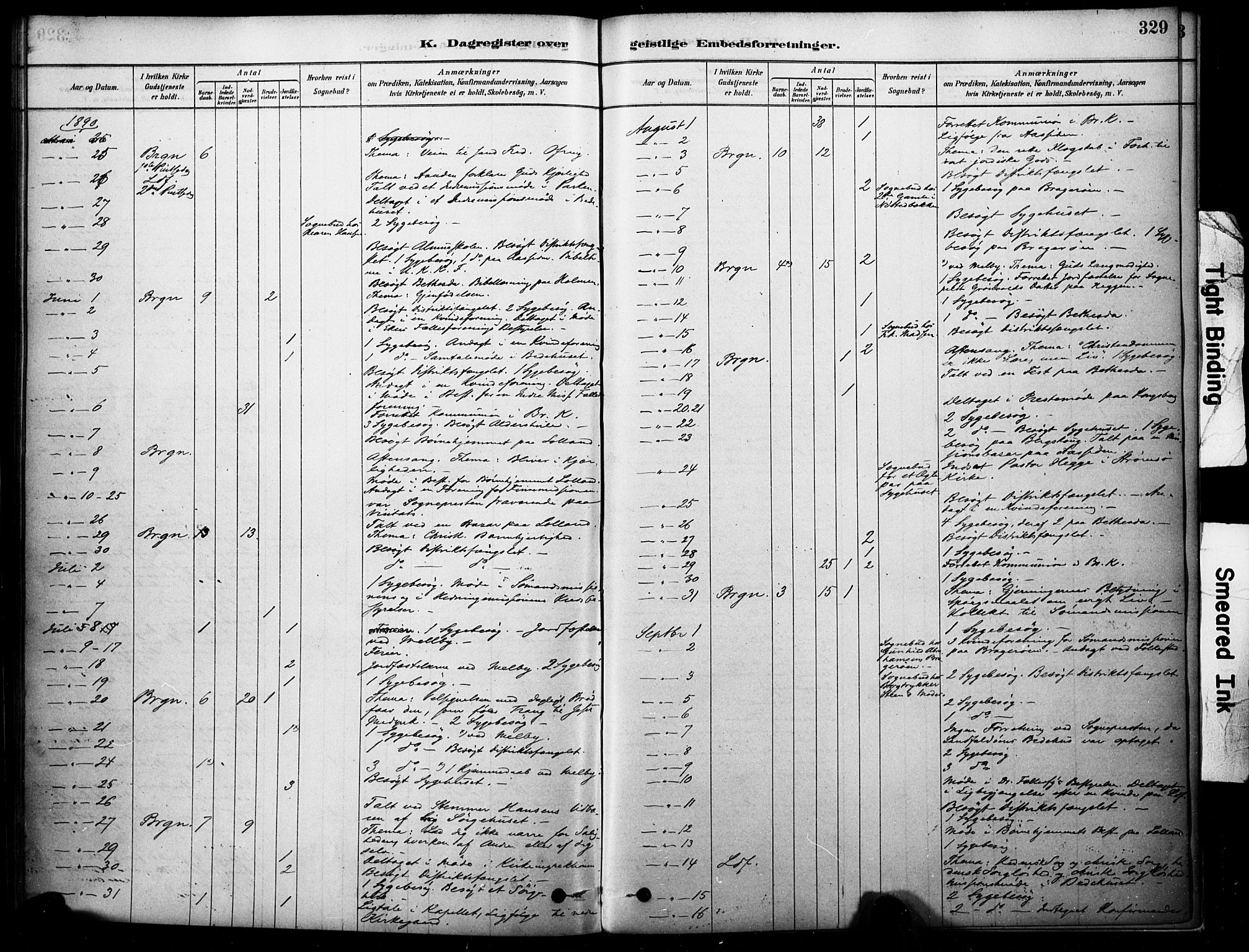 Bragernes kirkebøker, AV/SAKO-A-6/F/Fc/L0005: Parish register (official) no. III 5, 1878-1890, p. 329