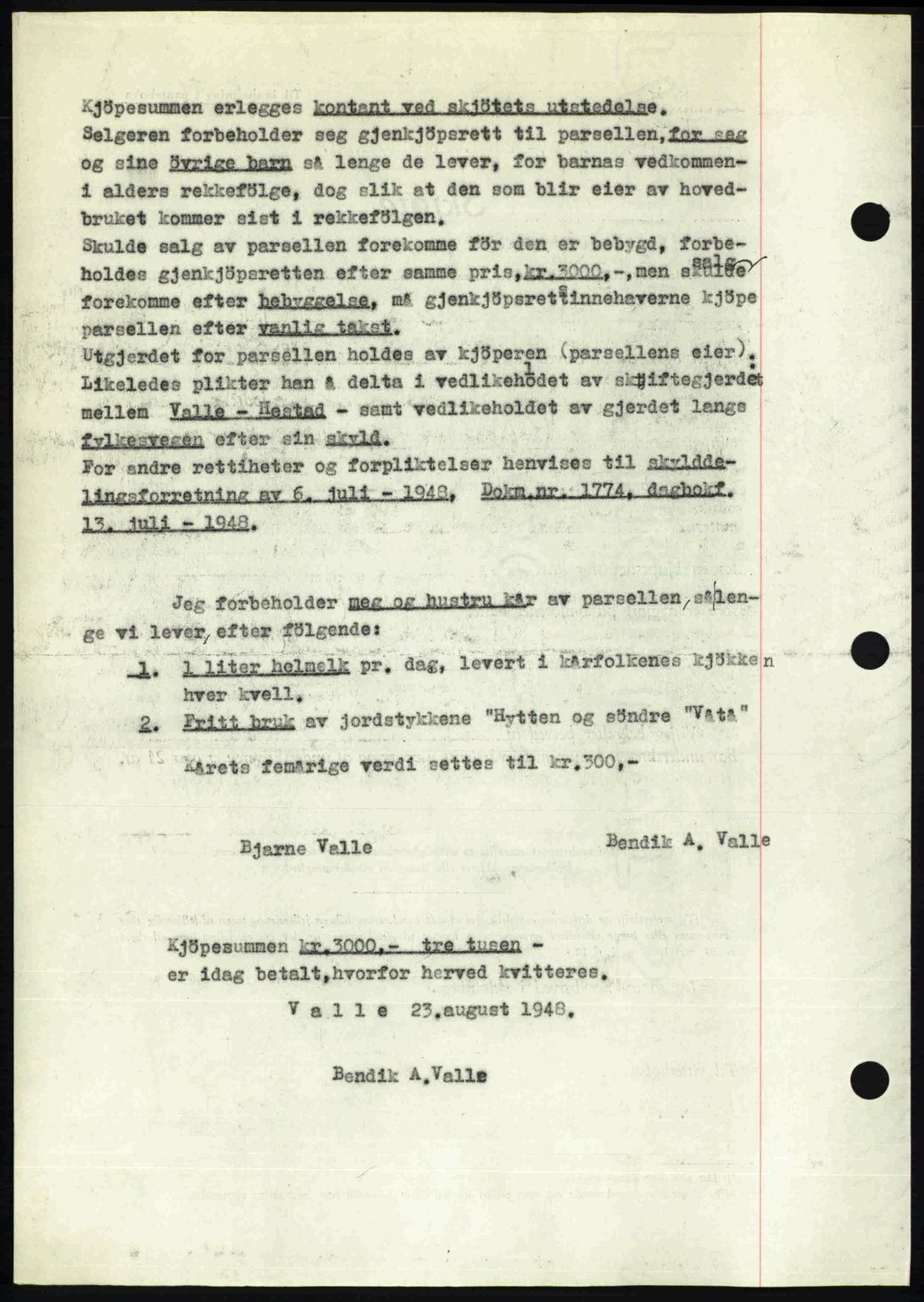 Romsdal sorenskriveri, AV/SAT-A-4149/1/2/2C: Mortgage book no. A27, 1948-1948, Diary no: : 2145/1948