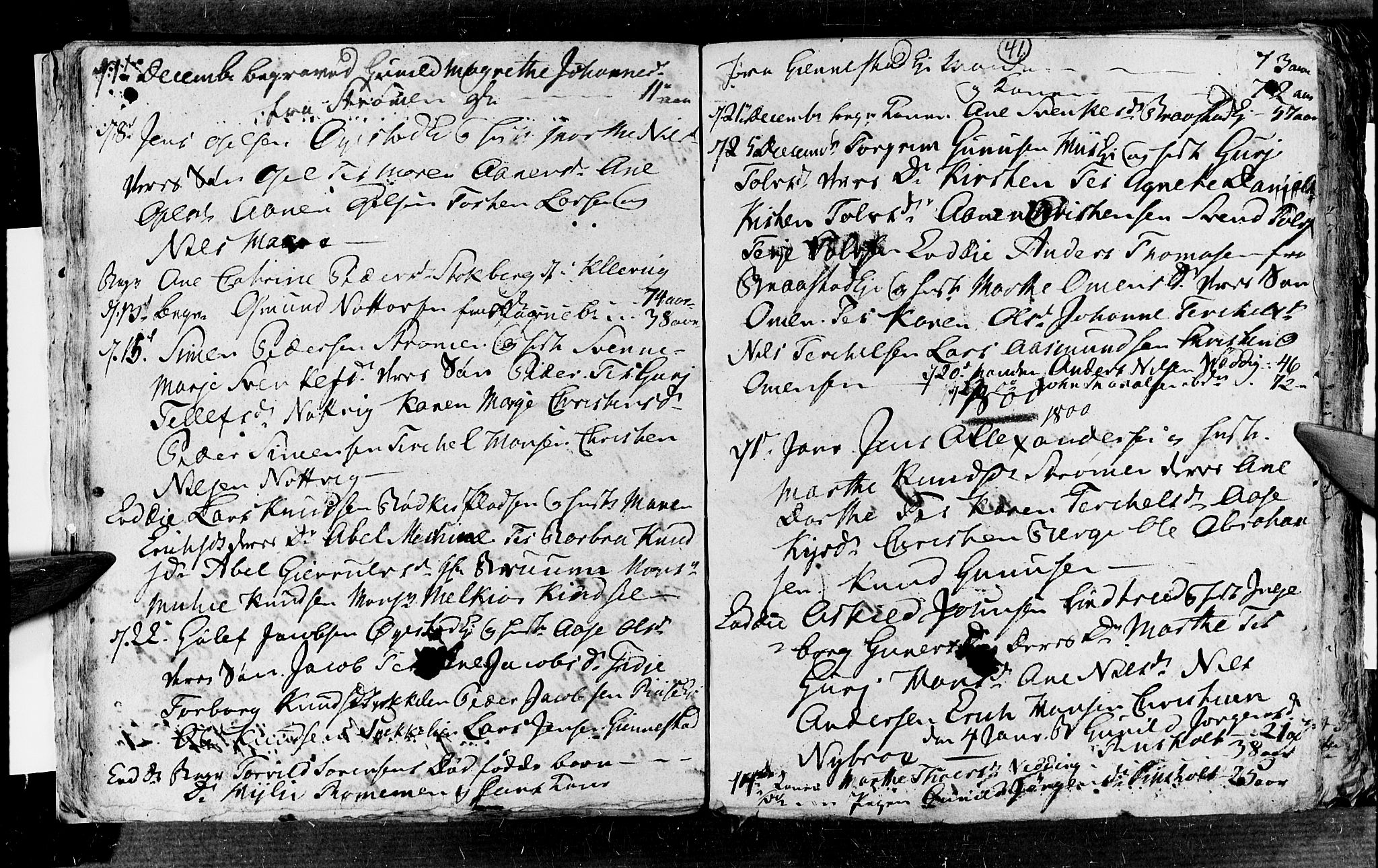 Øyestad sokneprestkontor, SAK/1111-0049/F/Fb/L0002: Parish register (copy) no. B 2, 1795-1807, p. 41