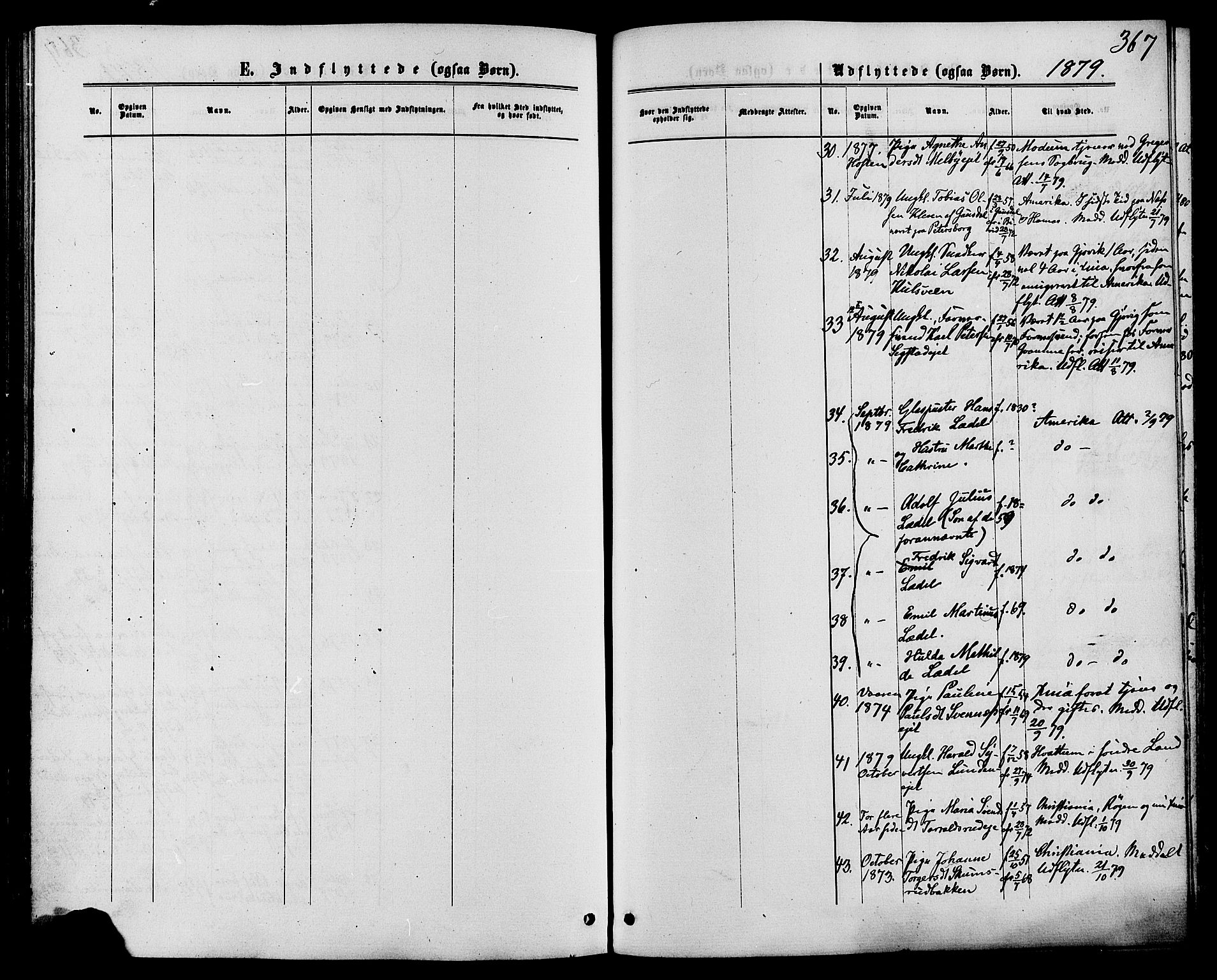 Biri prestekontor, SAH/PREST-096/H/Ha/Haa/L0006: Parish register (official) no. 6, 1877-1886, p. 367