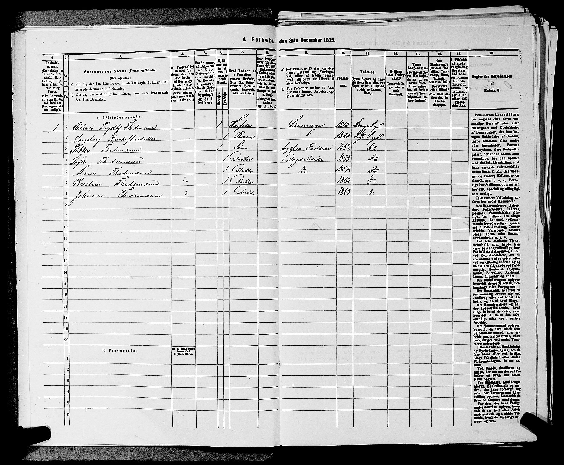 SAKO, 1875 census for 0621P Sigdal, 1875, p. 579