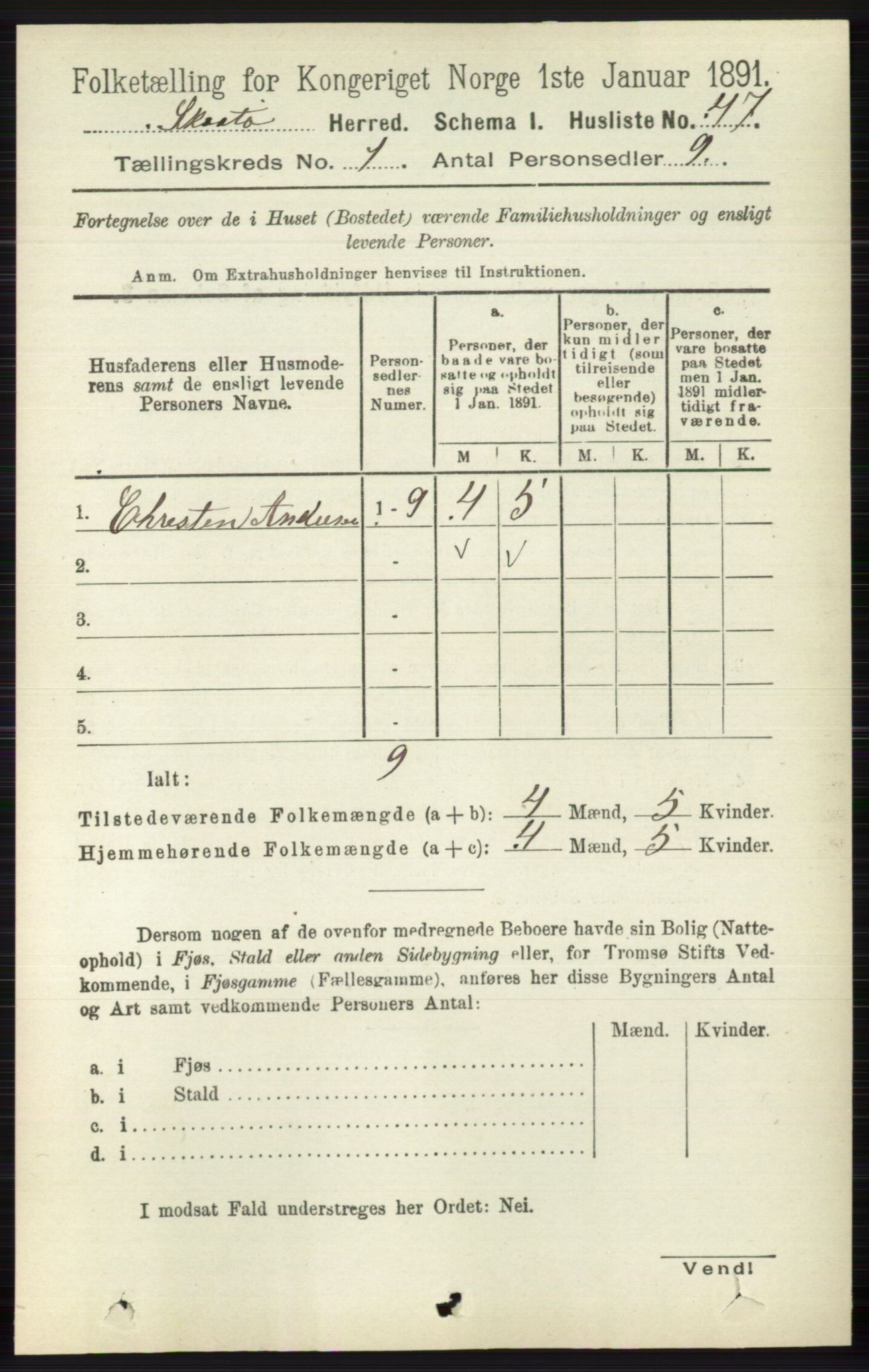 RA, 1891 census for 0815 Skåtøy, 1891, p. 86