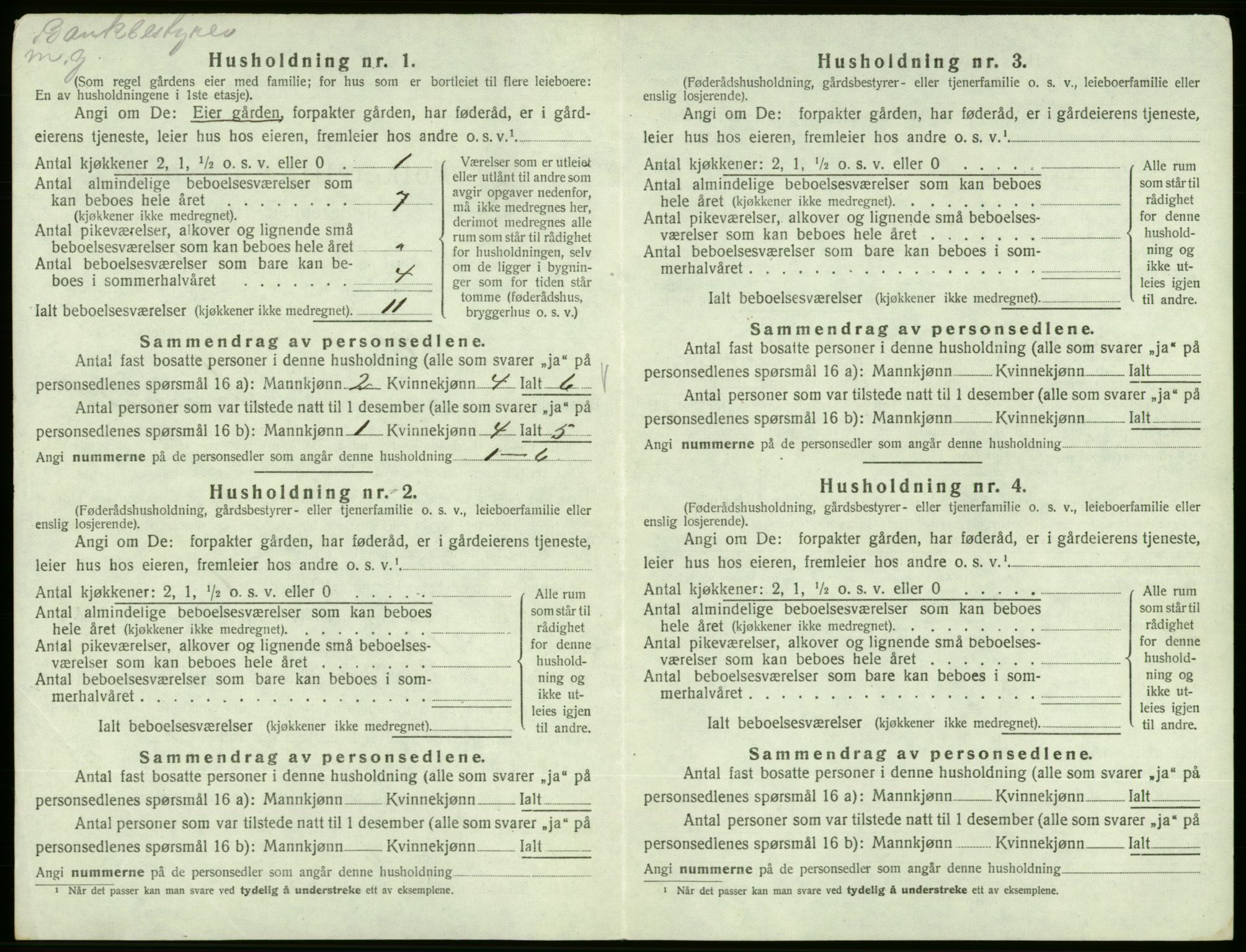 SAB, 1920 census for Vikebygd, 1920, p. 98