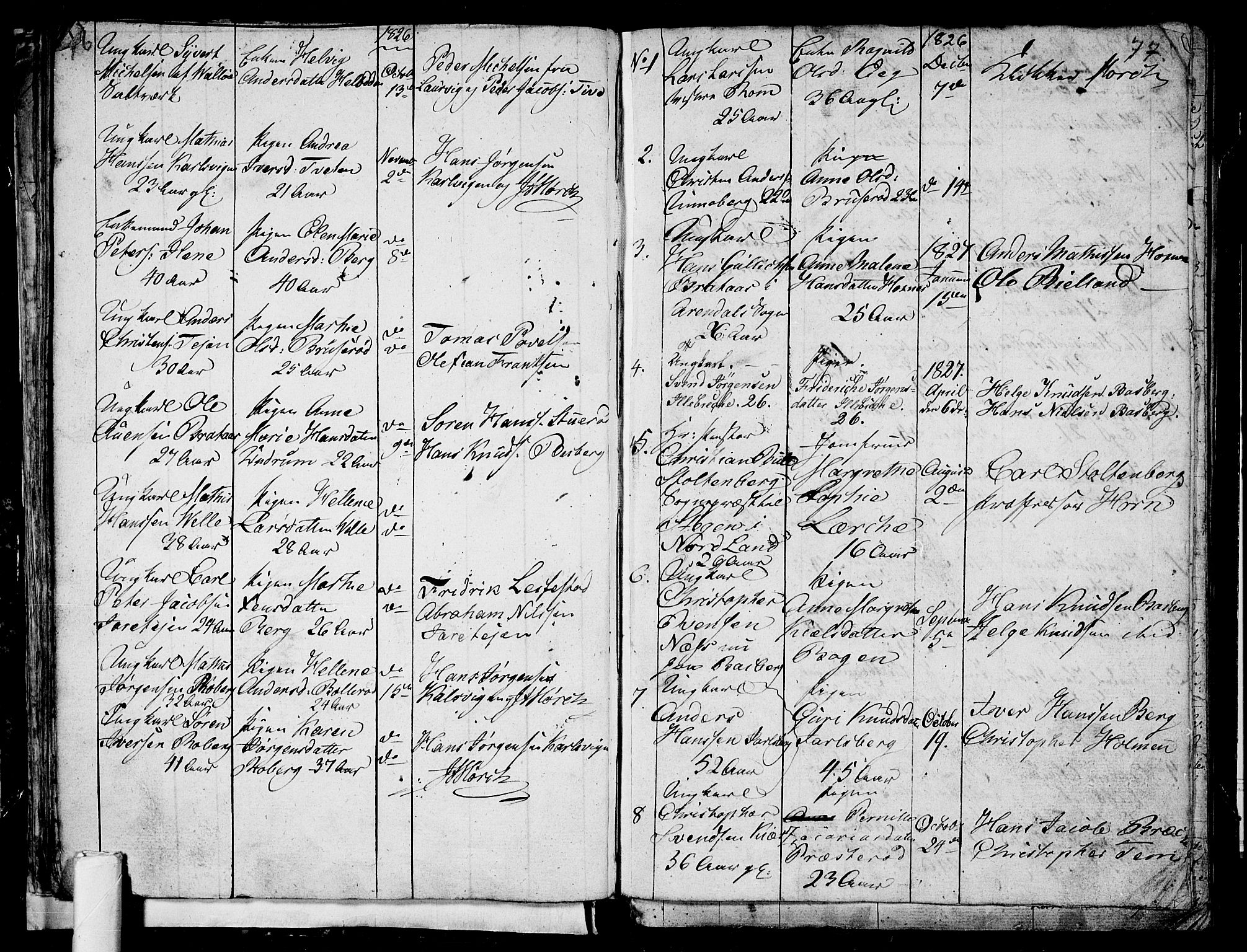 Sem kirkebøker, SAKO/A-5/G/Ga/L0002: Parish register (copy) no. I 2, 1826-1844, p. 76-77