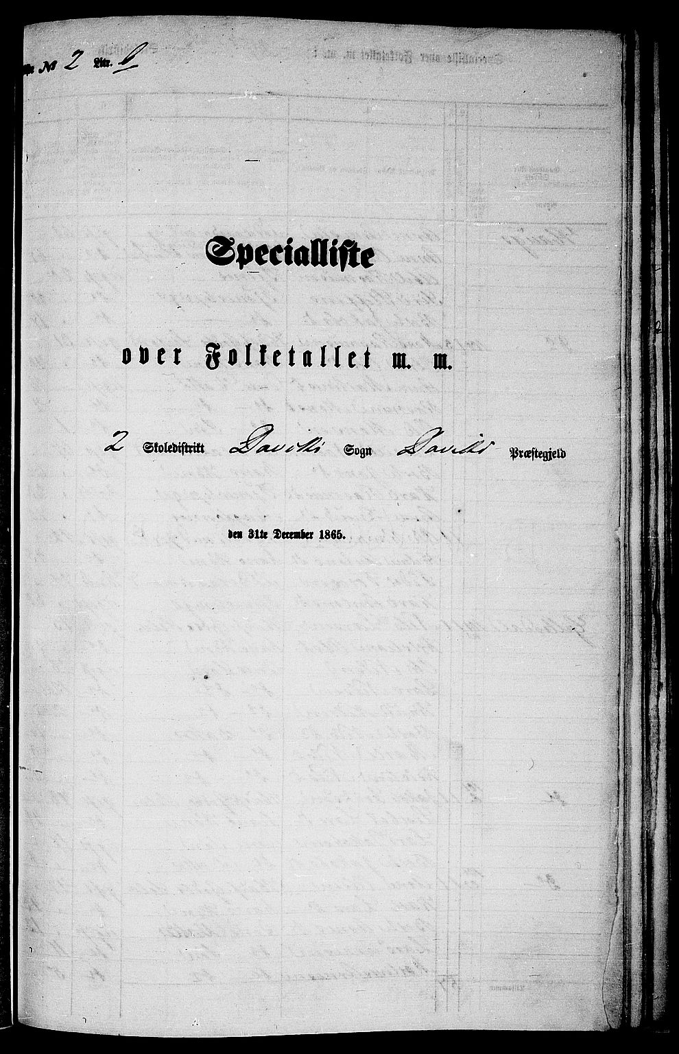 RA, 1865 census for Davik, 1865, p. 44