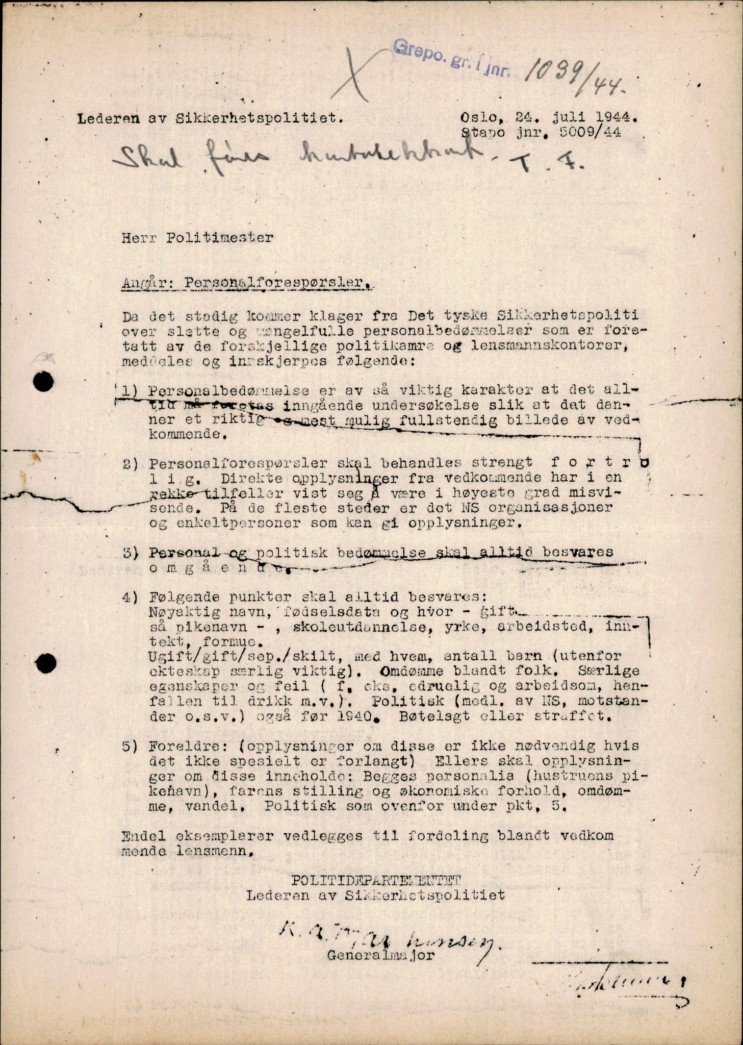 Forsvarets Overkommando. 2 kontor. Arkiv 11.4. Spredte tyske arkivsaker, AV/RA-RAFA-7031/D/Dar/Darc/L0006: BdSN, 1942-1945, p. 392