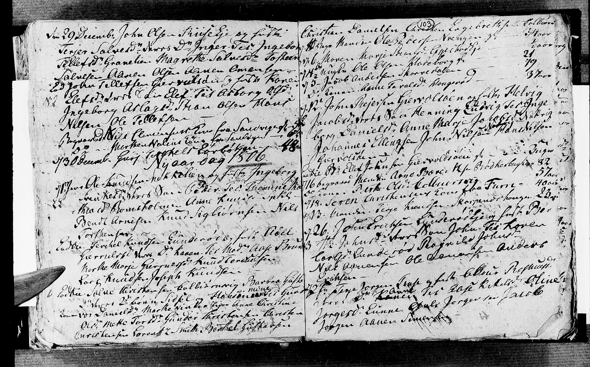 Øyestad sokneprestkontor, SAK/1111-0049/F/Fb/L0002: Parish register (copy) no. B 2, 1795-1807, p. 103