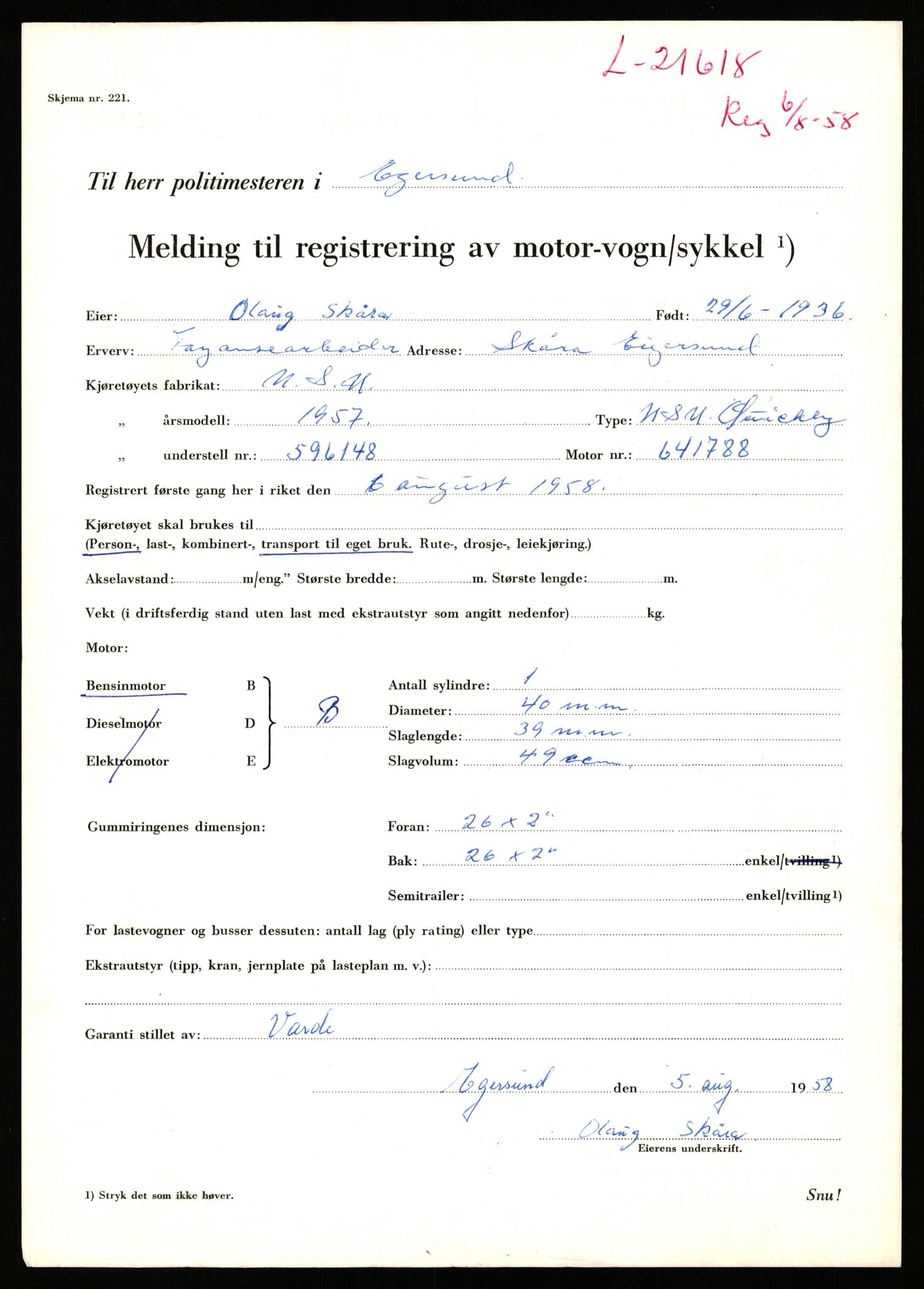 Stavanger trafikkstasjon, AV/SAST-A-101942/0/F/L0038: L-21500 - L-22252, 1930-1971, p. 419