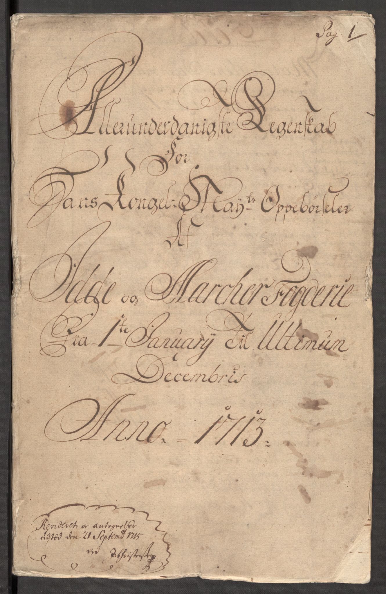 Rentekammeret inntil 1814, Reviderte regnskaper, Fogderegnskap, RA/EA-4092/R01/L0022: Fogderegnskap Idd og Marker, 1713-1714, p. 4