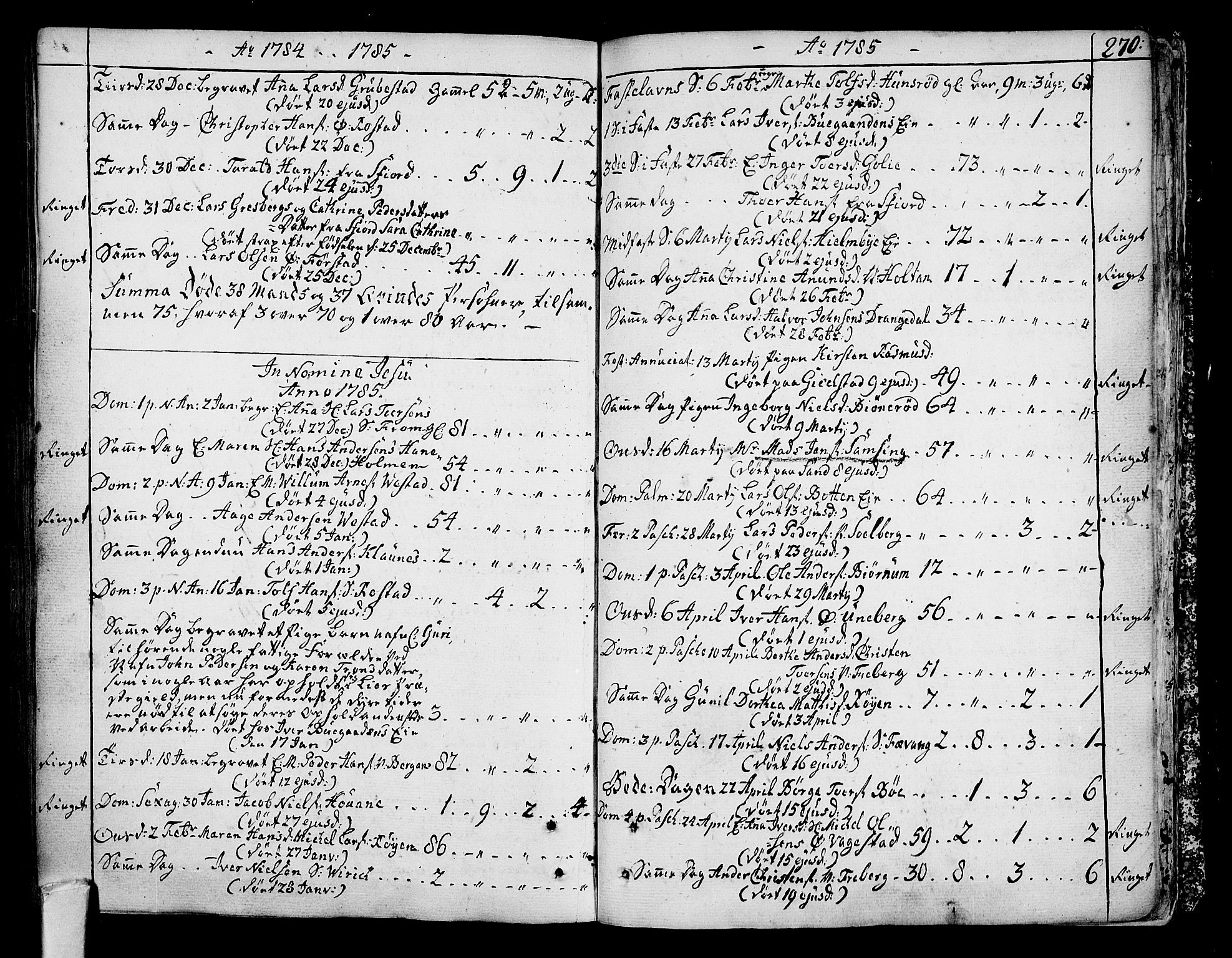 Sandar kirkebøker, SAKO/A-243/F/Fa/L0002: Parish register (official) no. 2, 1733-1788, p. 270