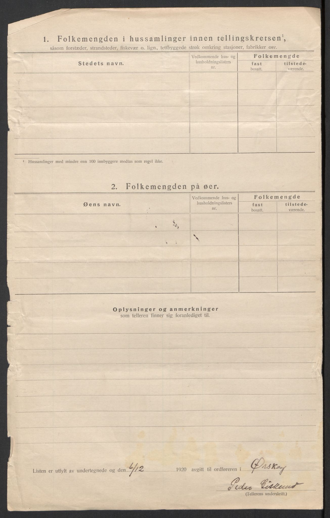 SAT, 1920 census for Ørskog, 1920, p. 15