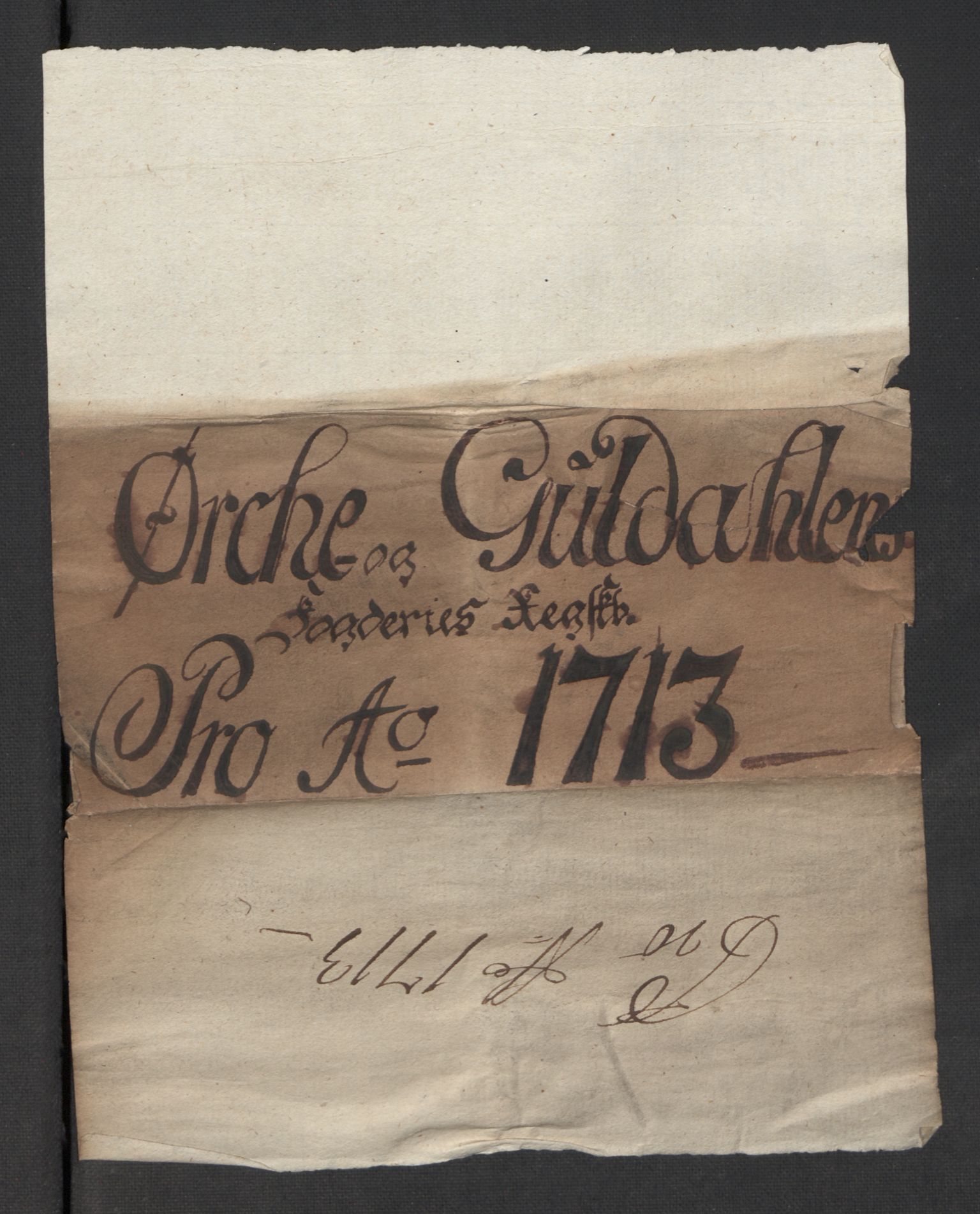 Rentekammeret inntil 1814, Reviderte regnskaper, Fogderegnskap, AV/RA-EA-4092/R60/L3964: Fogderegnskap Orkdal og Gauldal, 1713, p. 3