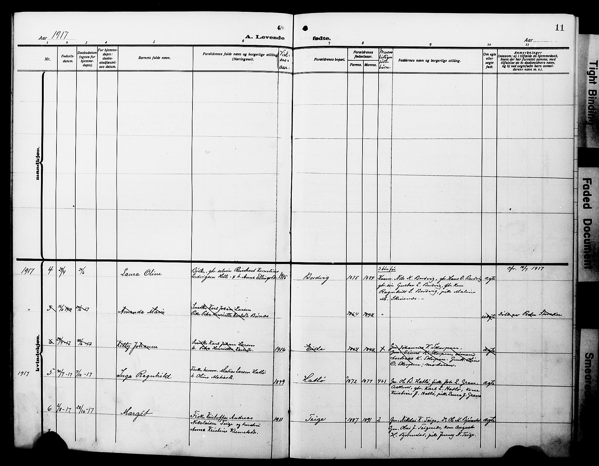 Hyllestad sokneprestembete, AV/SAB-A-80401: Parish register (copy) no. C 4, 1914-1927, p. 11