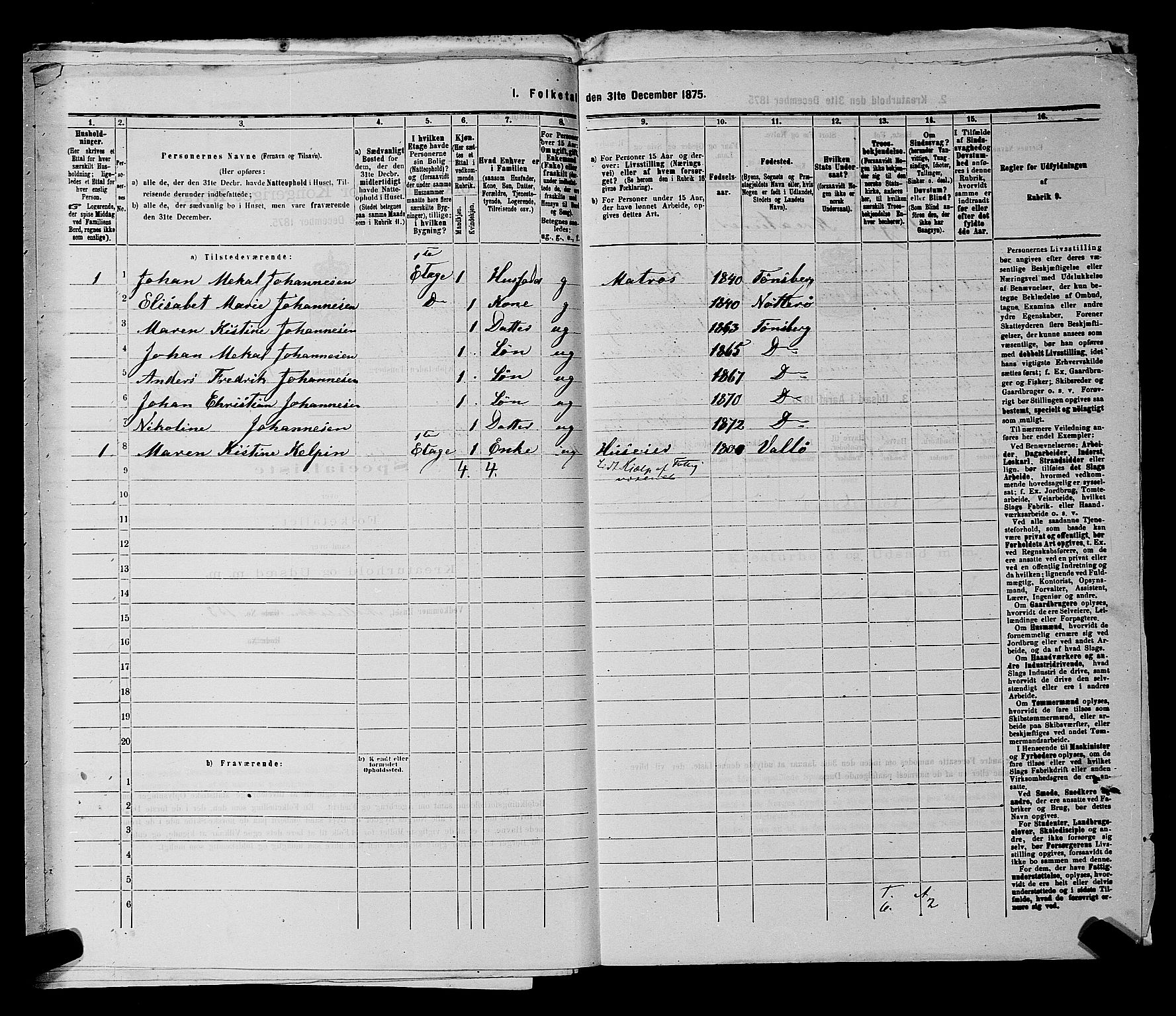 SAKO, 1875 census for 0705P Tønsberg, 1875, p. 545