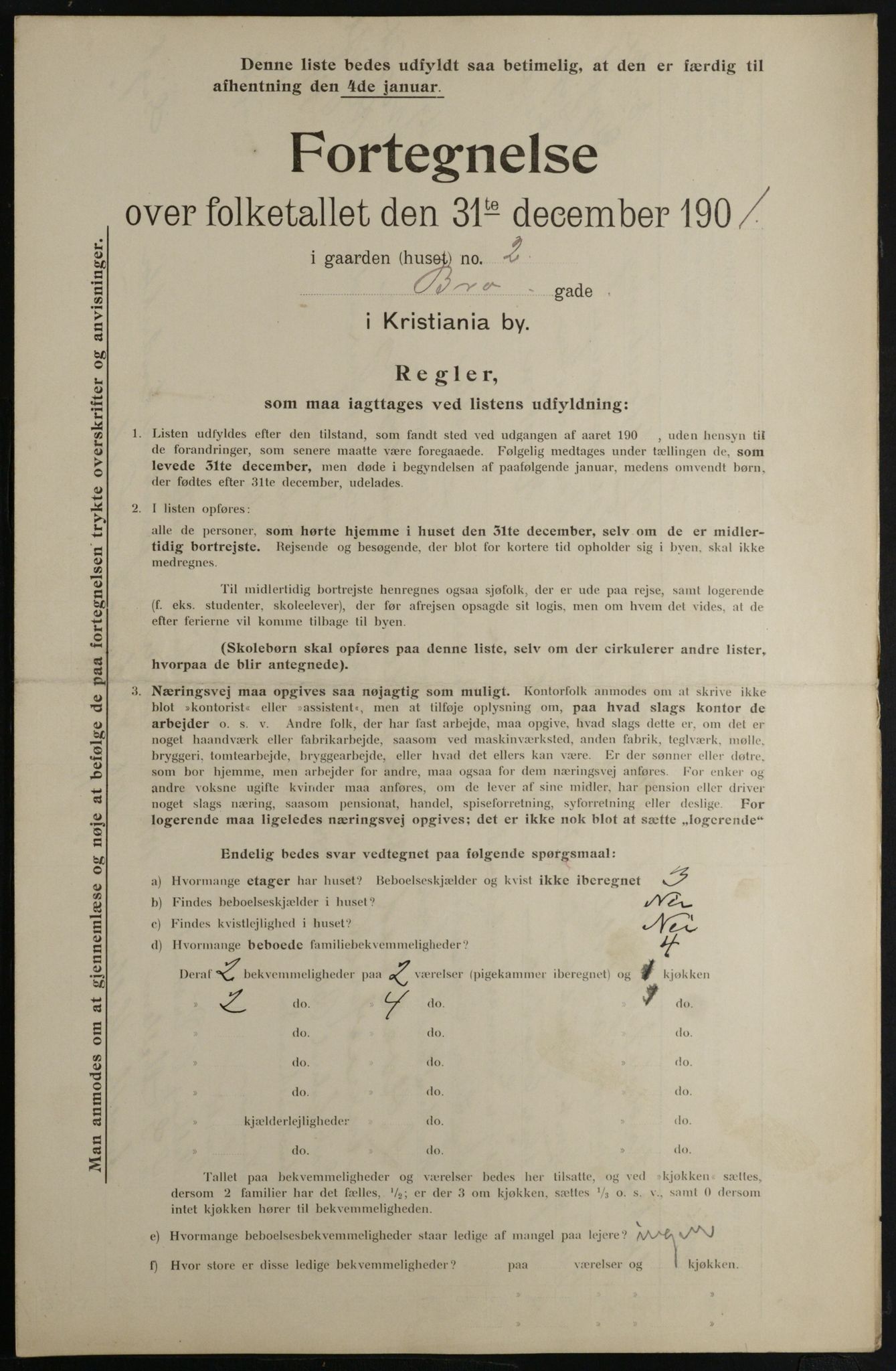 OBA, Municipal Census 1901 for Kristiania, 1901, p. 1627