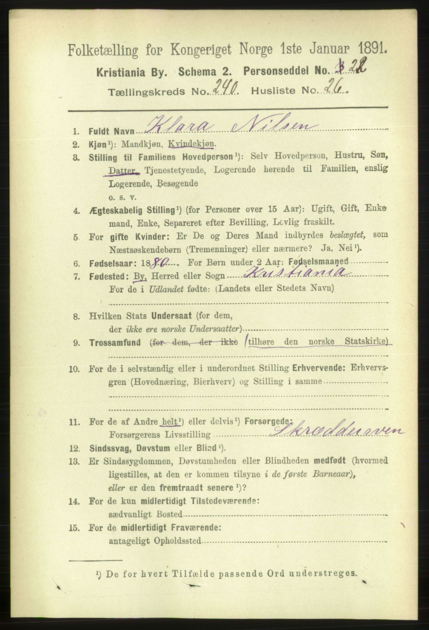 RA, 1891 census for 0301 Kristiania, 1891, p. 146332