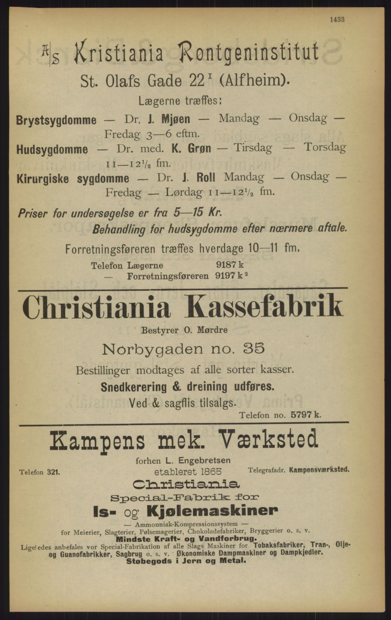 Kristiania/Oslo adressebok, PUBL/-, 1902, p. 1433