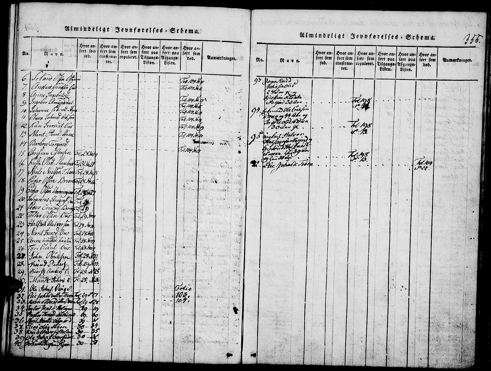 Tolga prestekontor, SAH/PREST-062/K/L0004: Parish register (official) no. 4, 1815-1836, p. 355