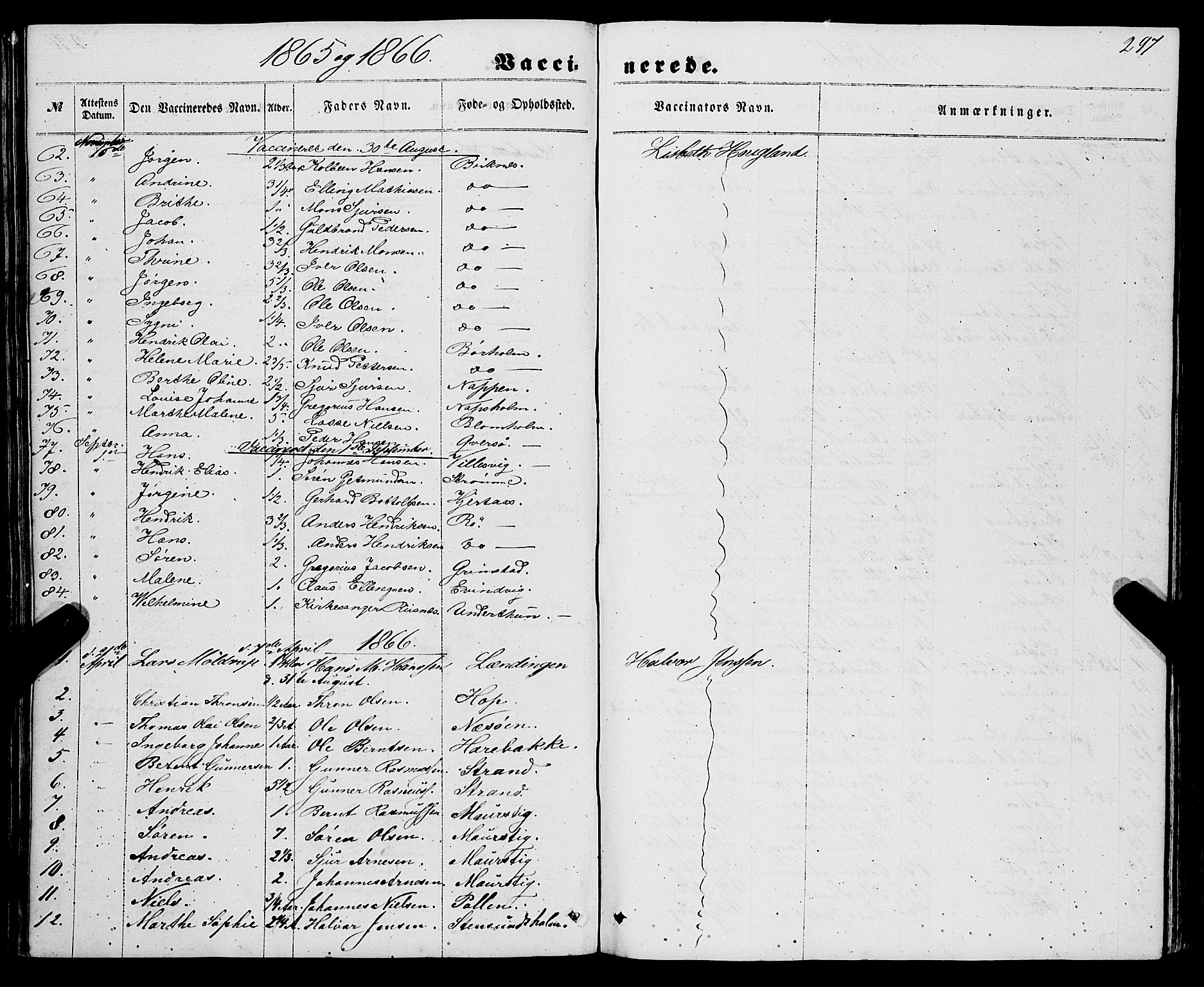 Gulen sokneprestembete, AV/SAB-A-80201/H/Haa/Haaa/L0022: Parish register (official) no. A 22, 1859-1869, p. 297