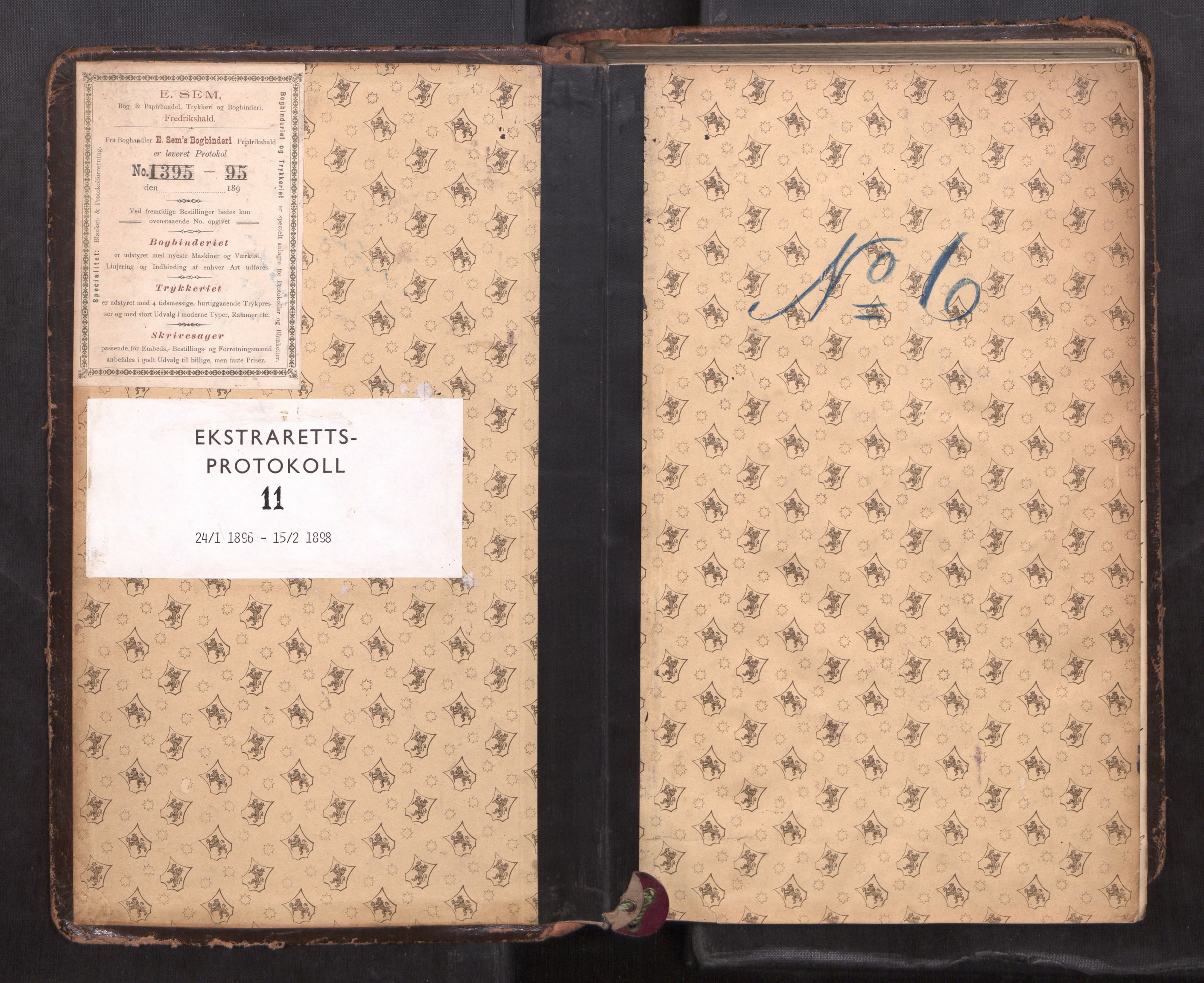 Lofoten sorenskriveri, SAT/A-0017/1/1/1B/L0011: Ekstrarettsprotokoll, 1896-1898