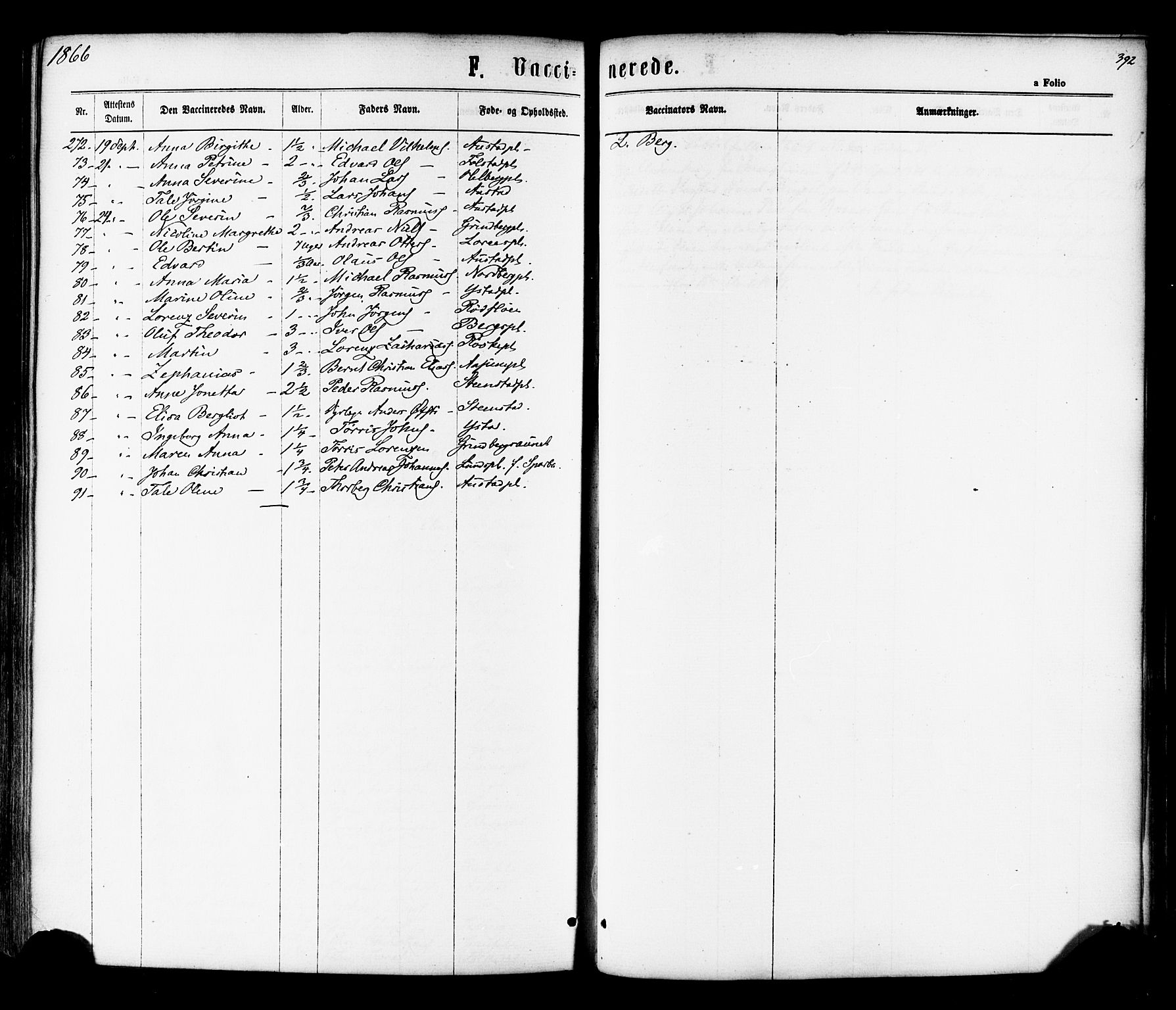 Ministerialprotokoller, klokkerbøker og fødselsregistre - Nord-Trøndelag, SAT/A-1458/730/L0284: Parish register (official) no. 730A09, 1866-1878, p. 392