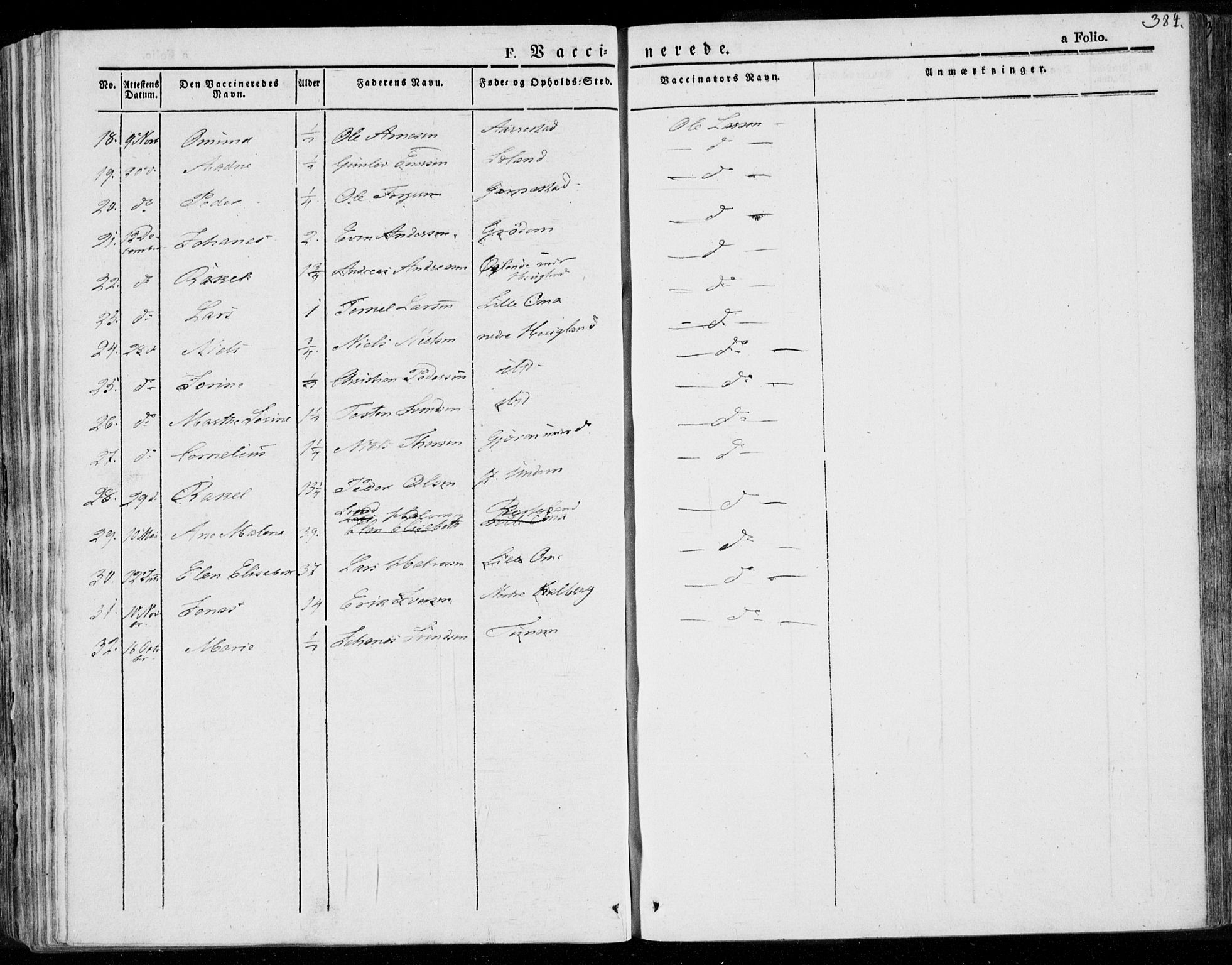 Lye sokneprestkontor, AV/SAST-A-101794/001/30BA/L0004: Parish register (official) no. A 4, 1826-1841, p. 384