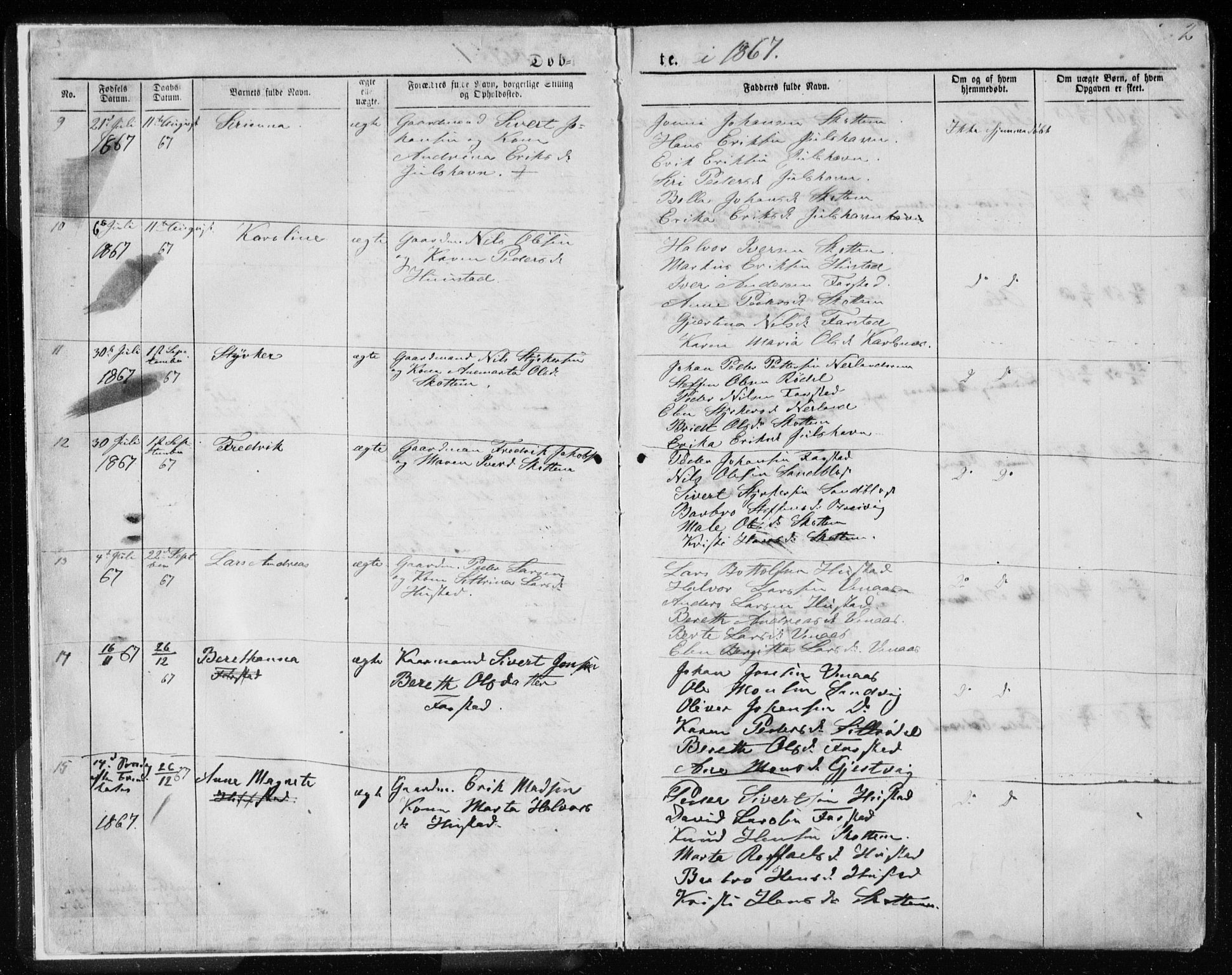 Ministerialprotokoller, klokkerbøker og fødselsregistre - Møre og Romsdal, AV/SAT-A-1454/567/L0782: Parish register (copy) no. 567C02, 1867-1886, p. 2