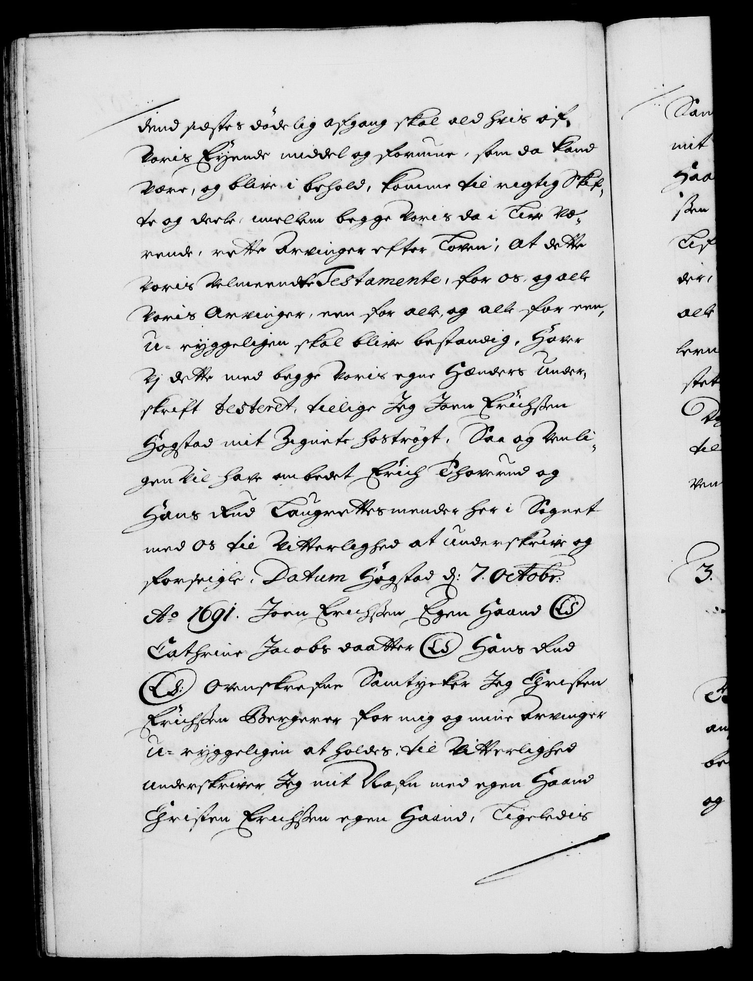 Danske Kanselli 1572-1799, AV/RA-EA-3023/F/Fc/Fca/Fcaa/L0016: Norske registre (mikrofilm), 1692-1697, p. 207b