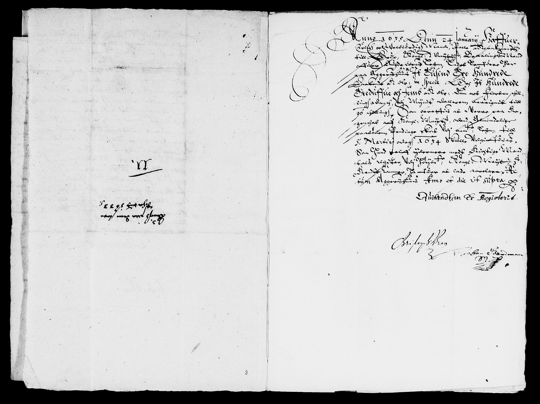 Rentekammeret inntil 1814, Reviderte regnskaper, Lensregnskaper, AV/RA-EA-5023/R/Rb/Rbq/L0023: Nedenes len. Mandals len. Råbyggelag., 1633-1635