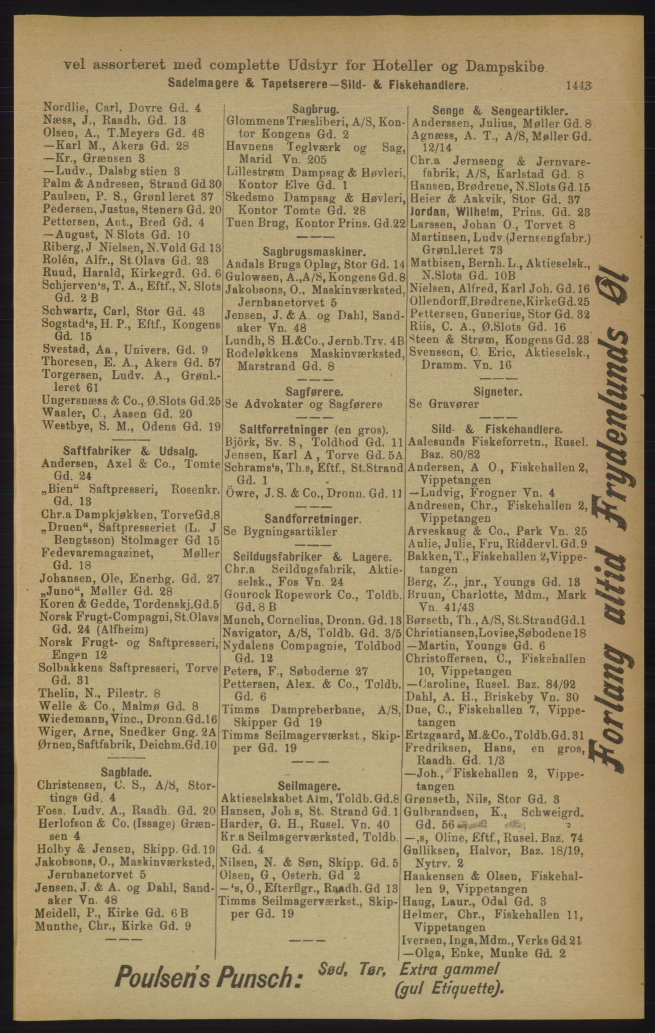 Kristiania/Oslo adressebok, PUBL/-, 1906, p. 1443