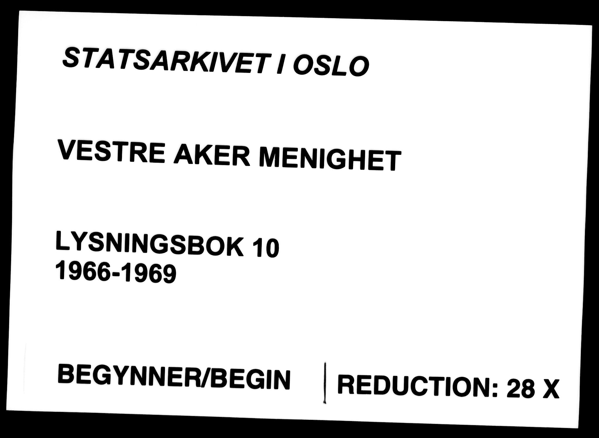 Vestre Aker prestekontor Kirkebøker, SAO/A-10025/H/Ha/L0010: Banns register no. 10, 1966-1969