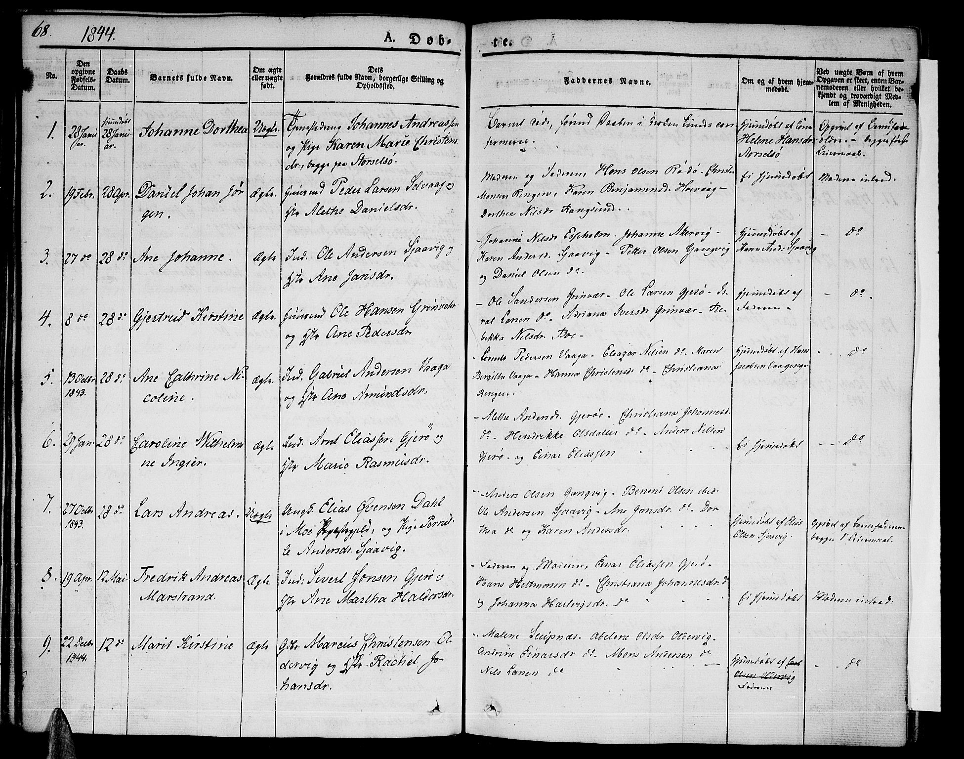 Ministerialprotokoller, klokkerbøker og fødselsregistre - Nordland, SAT/A-1459/841/L0598: Parish register (official) no. 841A06 /1, 1825-1844, p. 68